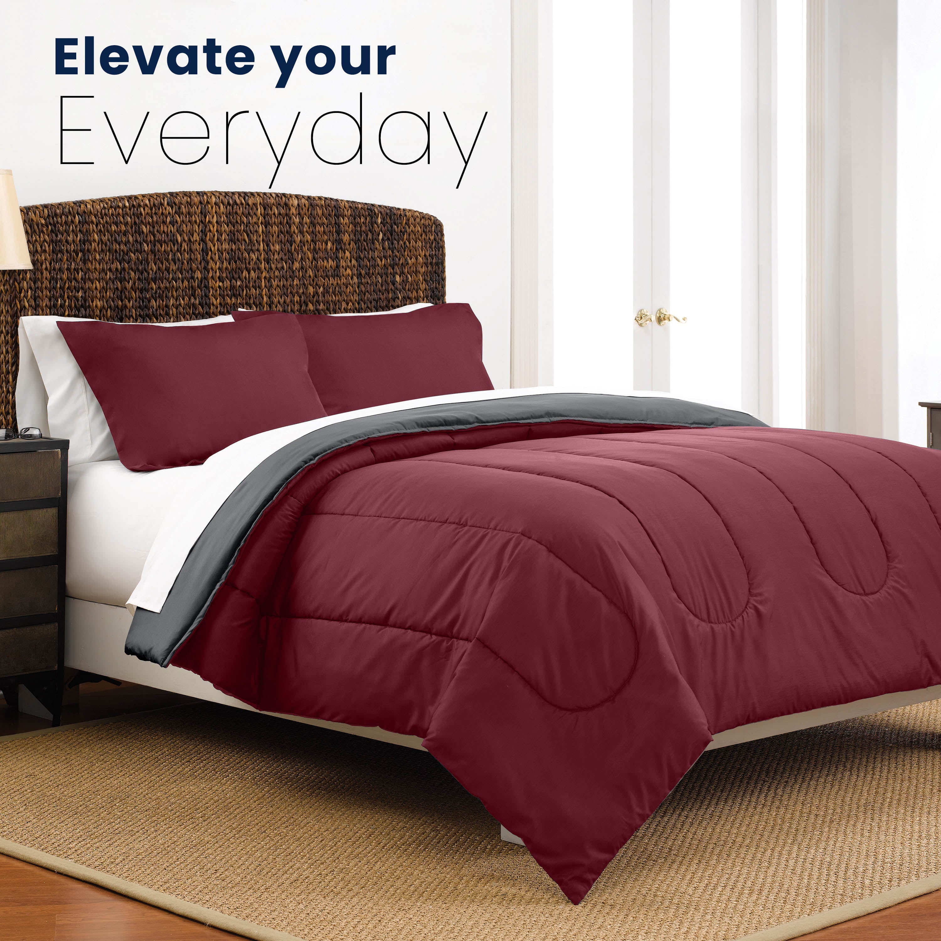 Martex Reversible Soft Brushed Comforter Set
