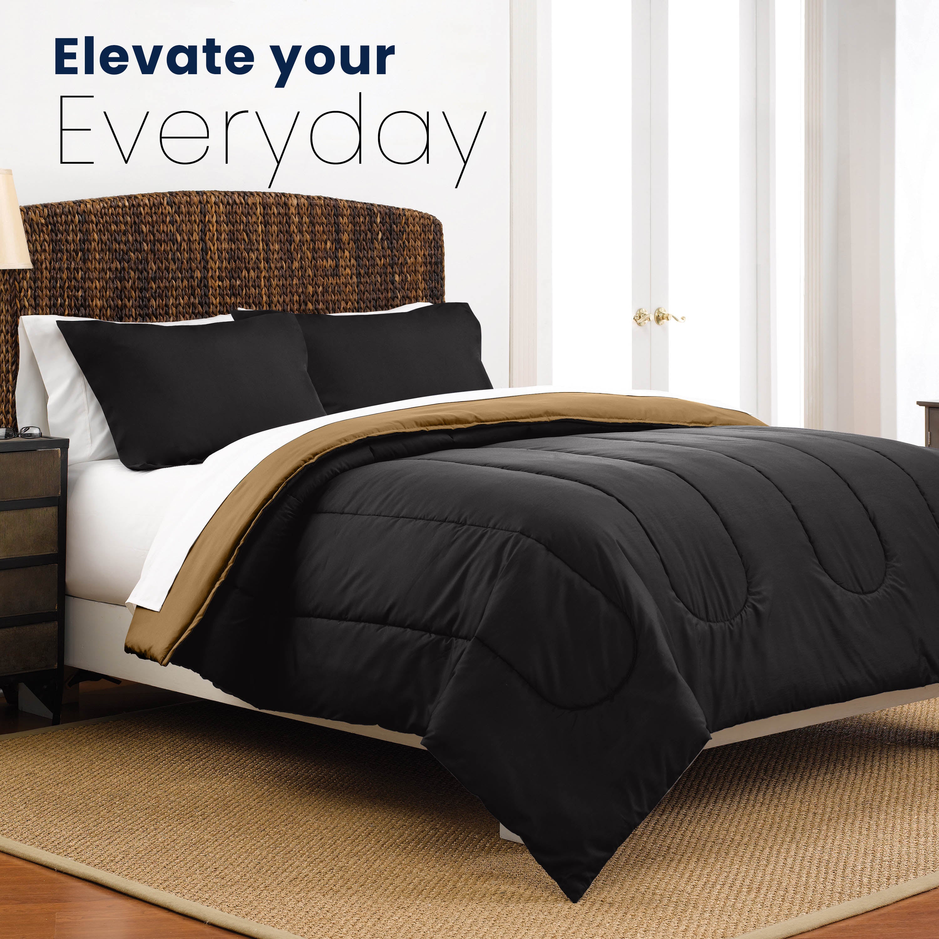 Martex Reversible Soft Brushed Comforter Set
