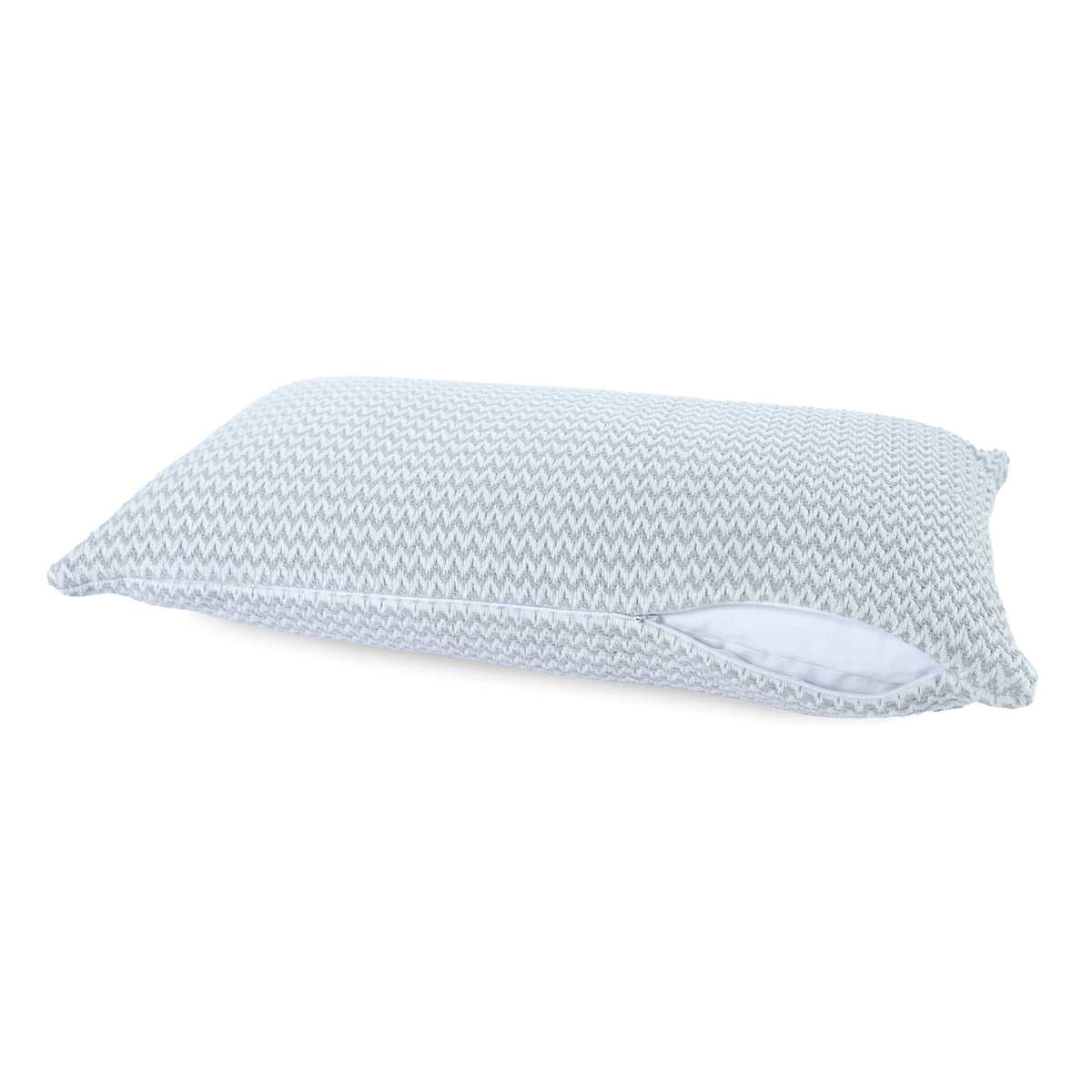 Side view of decorative pillow on the white background