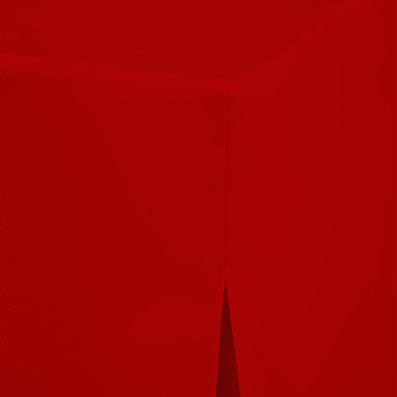 Red table cover with a smooth texture, designed for a 60-inch round table.
