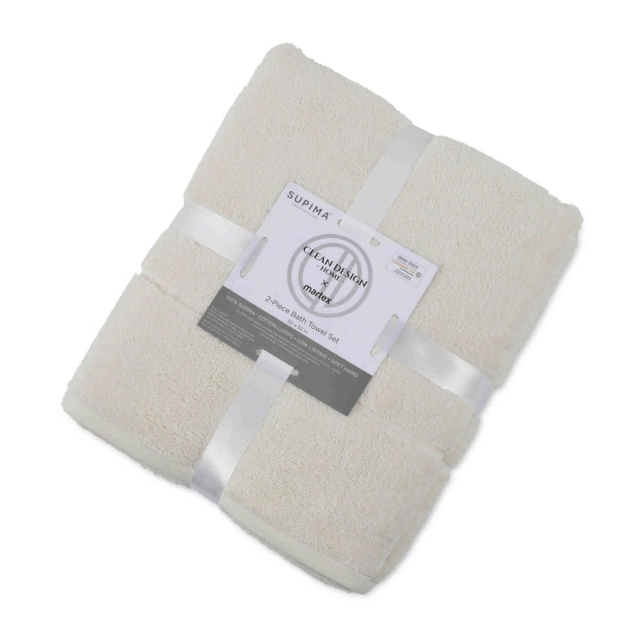 Clean Design Home 100% Cotton 600 GSM 2-Piece Bath Towel Set