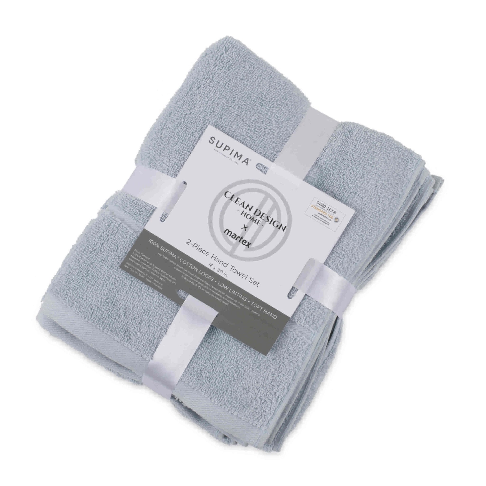 Clean Design Home 100% Cotton 600 GSM 2-Piece Hand Towel Set