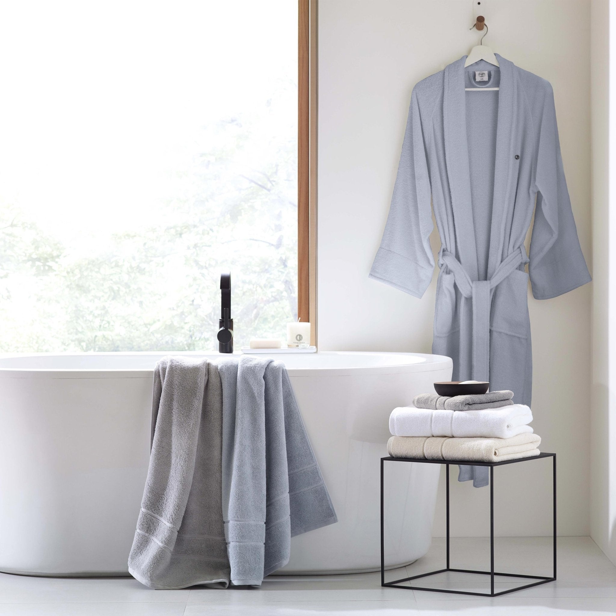 Clean Design Home Low Lint Terry Super Soft 100% Cotton Bath Robe