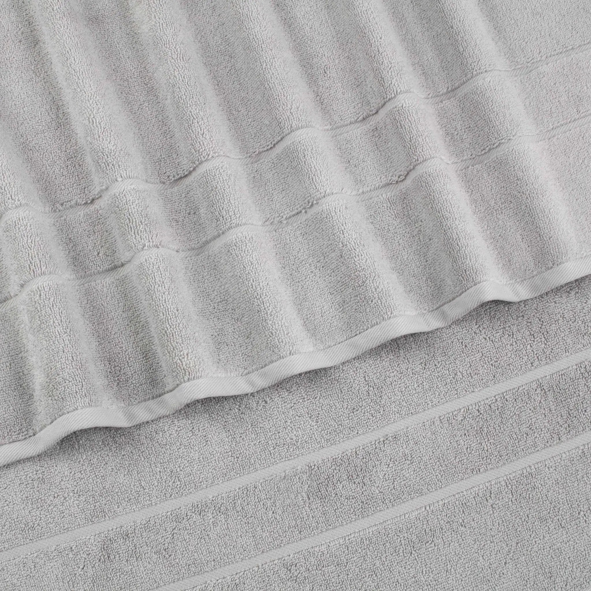 Close-up of a textured gray fabric surface