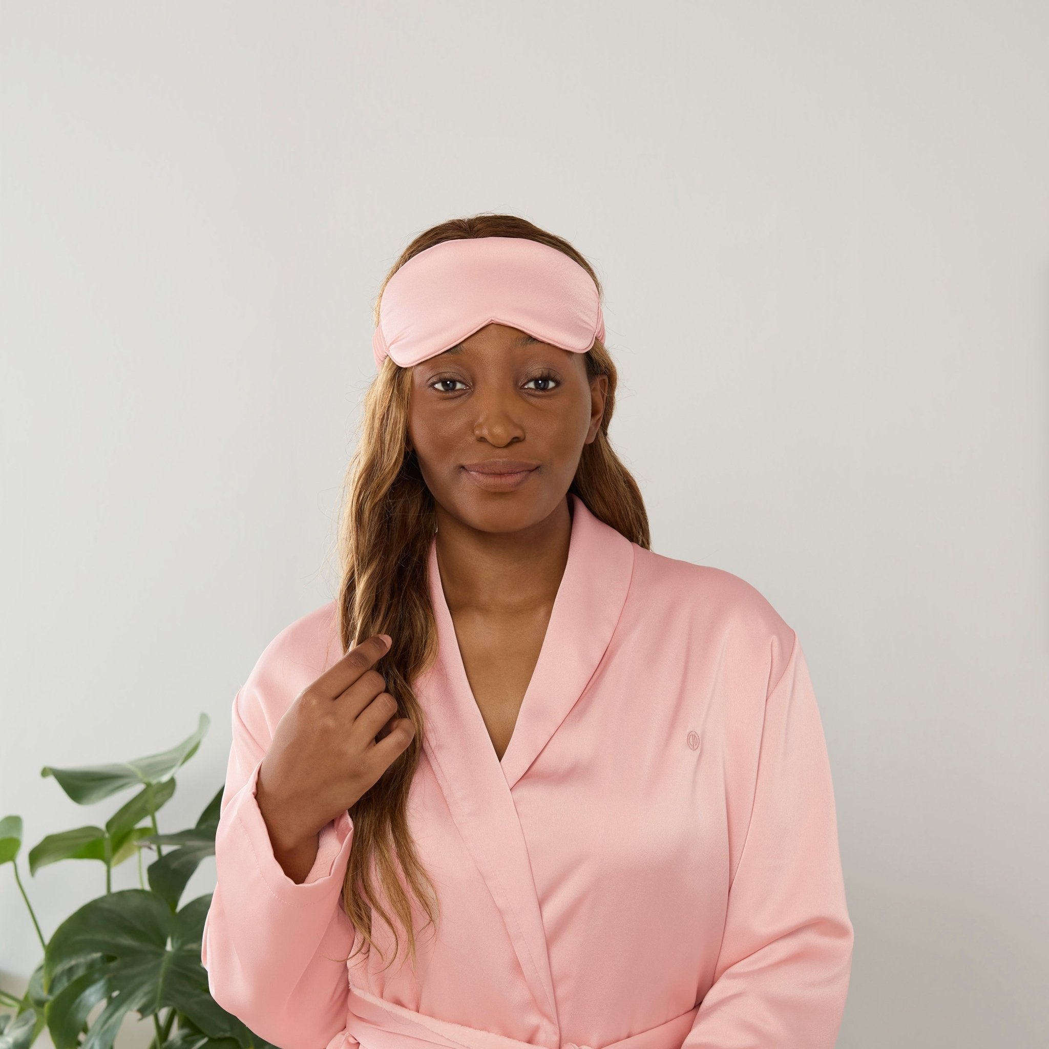 Clean Design Home Soft Satin Robe and Eyemask Gift Set
