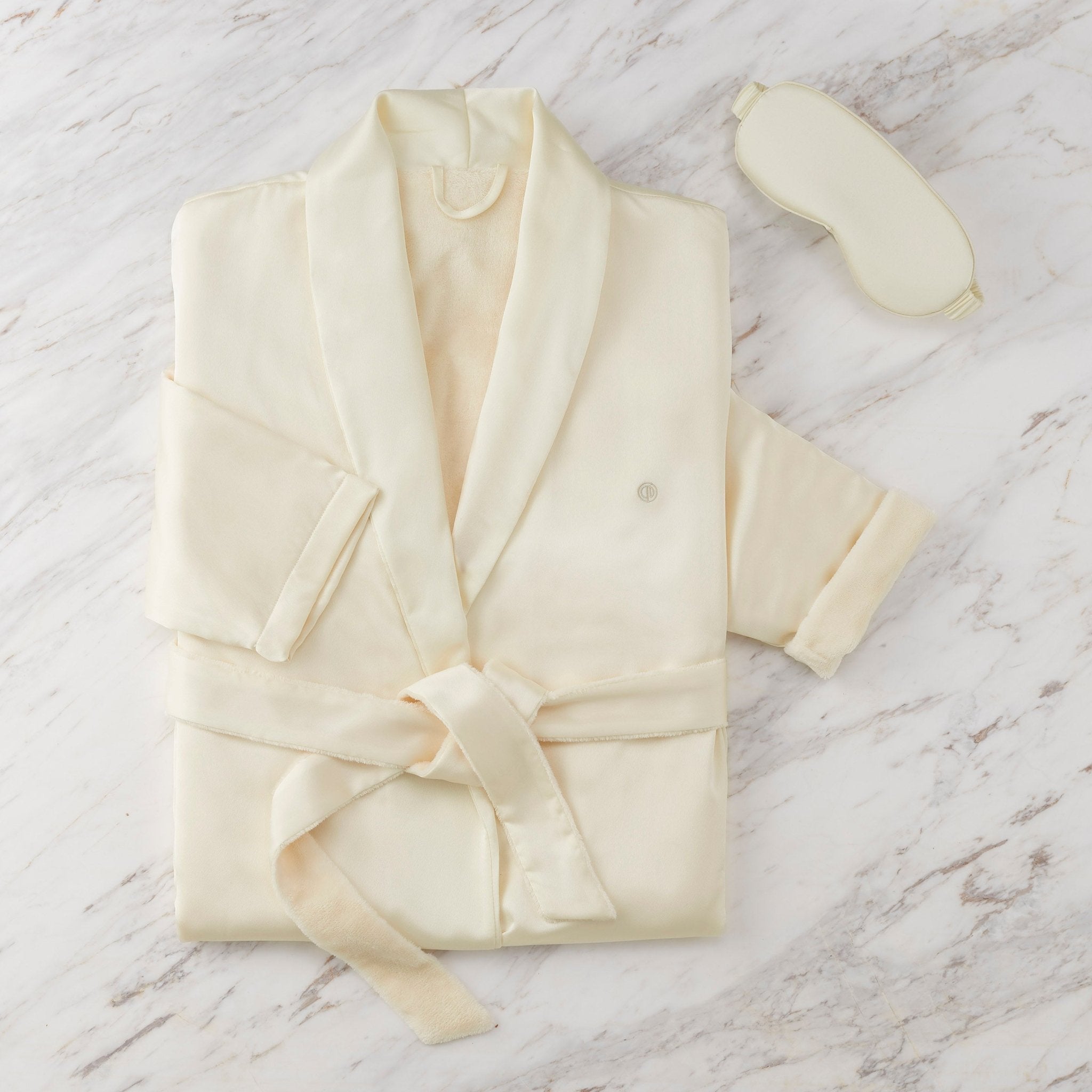 Clean Design Home Soft Satin Robe and Eyemask Gift Set