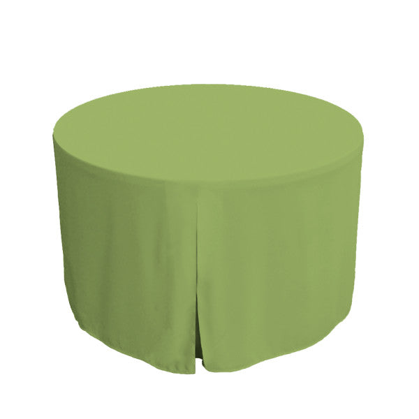 Round table cover in a solid light green color, designed for a 48-inch table.