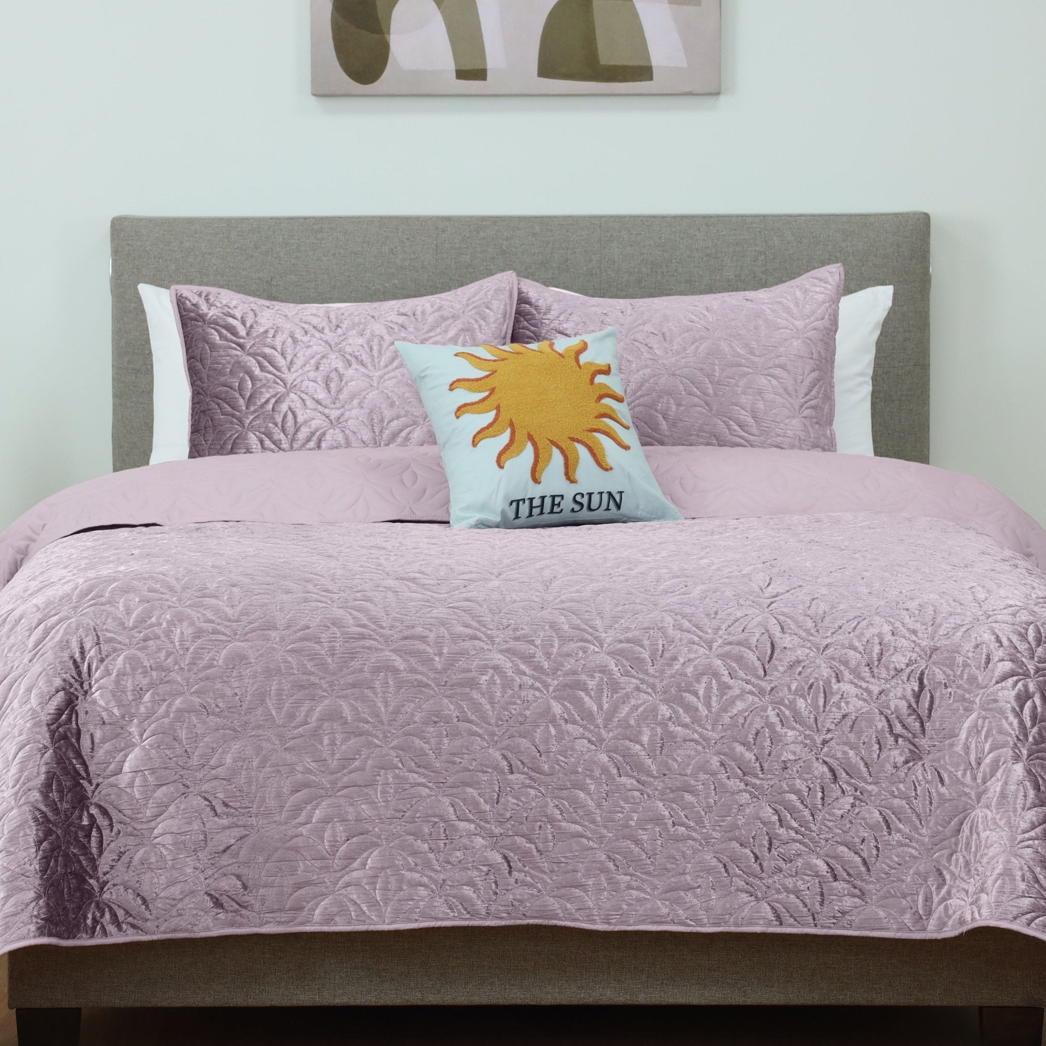Lemon Tree Sun Square Blue/Yellow Decorative Pillow