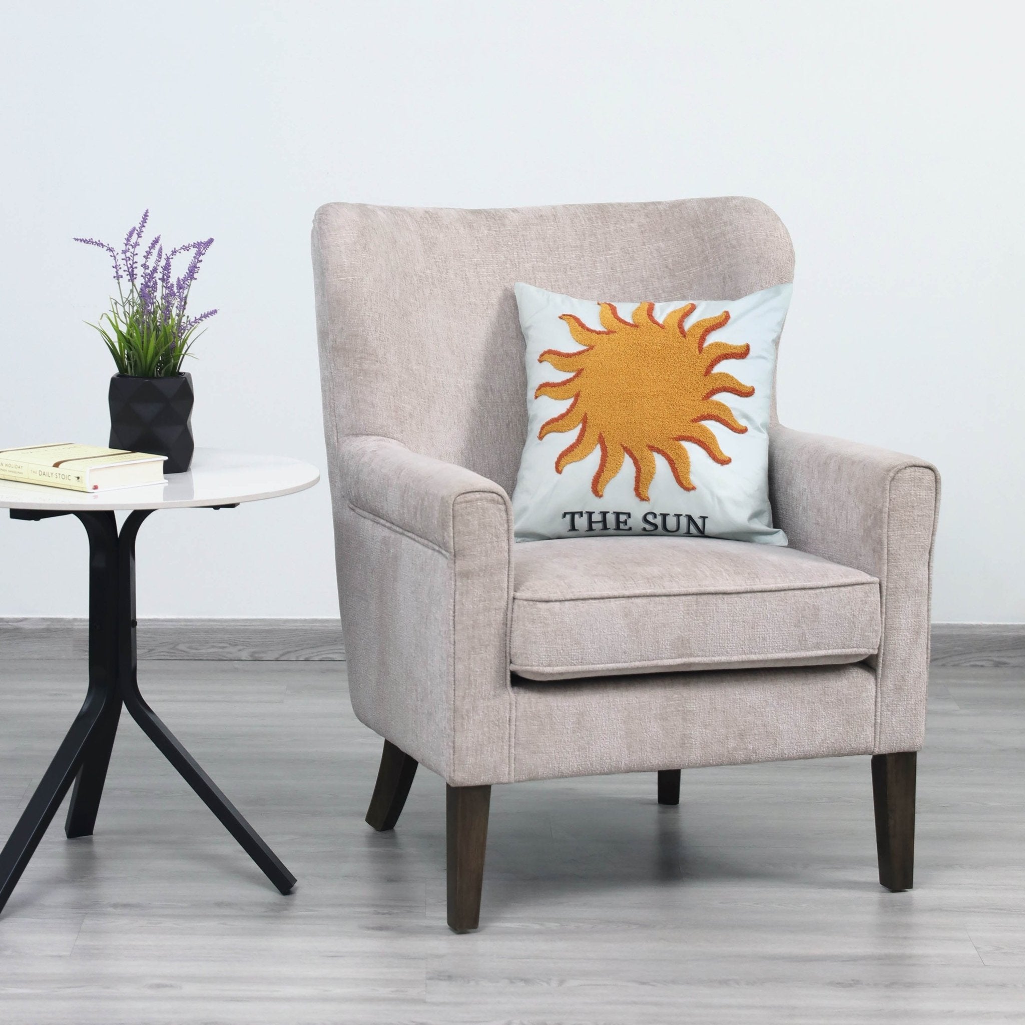 Lemon Tree Sun Square Blue/Yellow Decorative Pillow