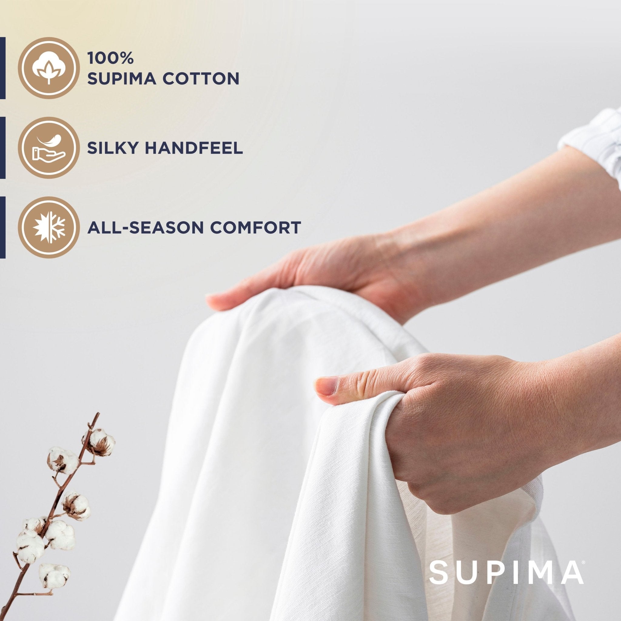 Martex 100% Luxury Supima Cotton 700 Thread Count Solid Sheet Set