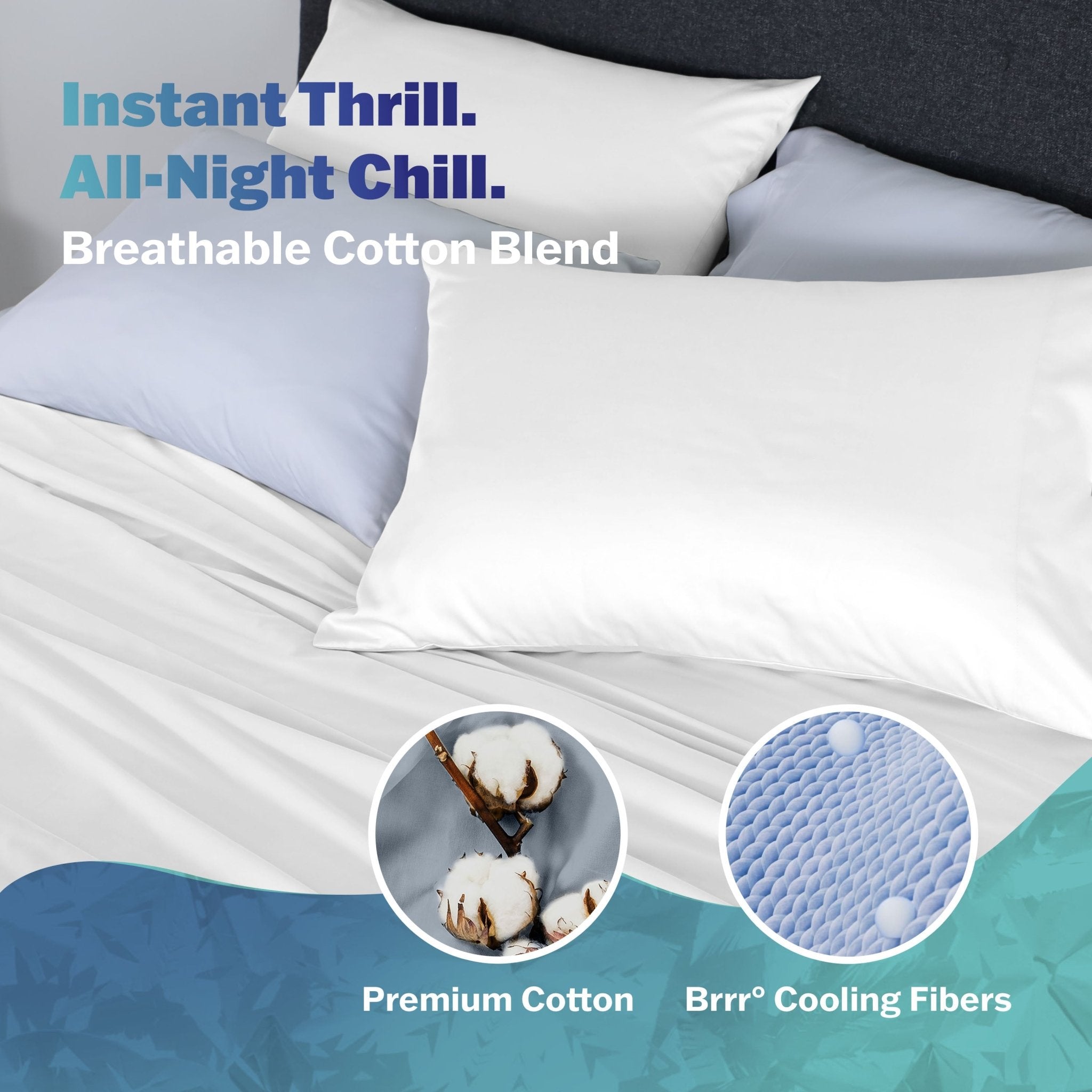 Martex Brrr Cooling Effect Solid Sheet Set