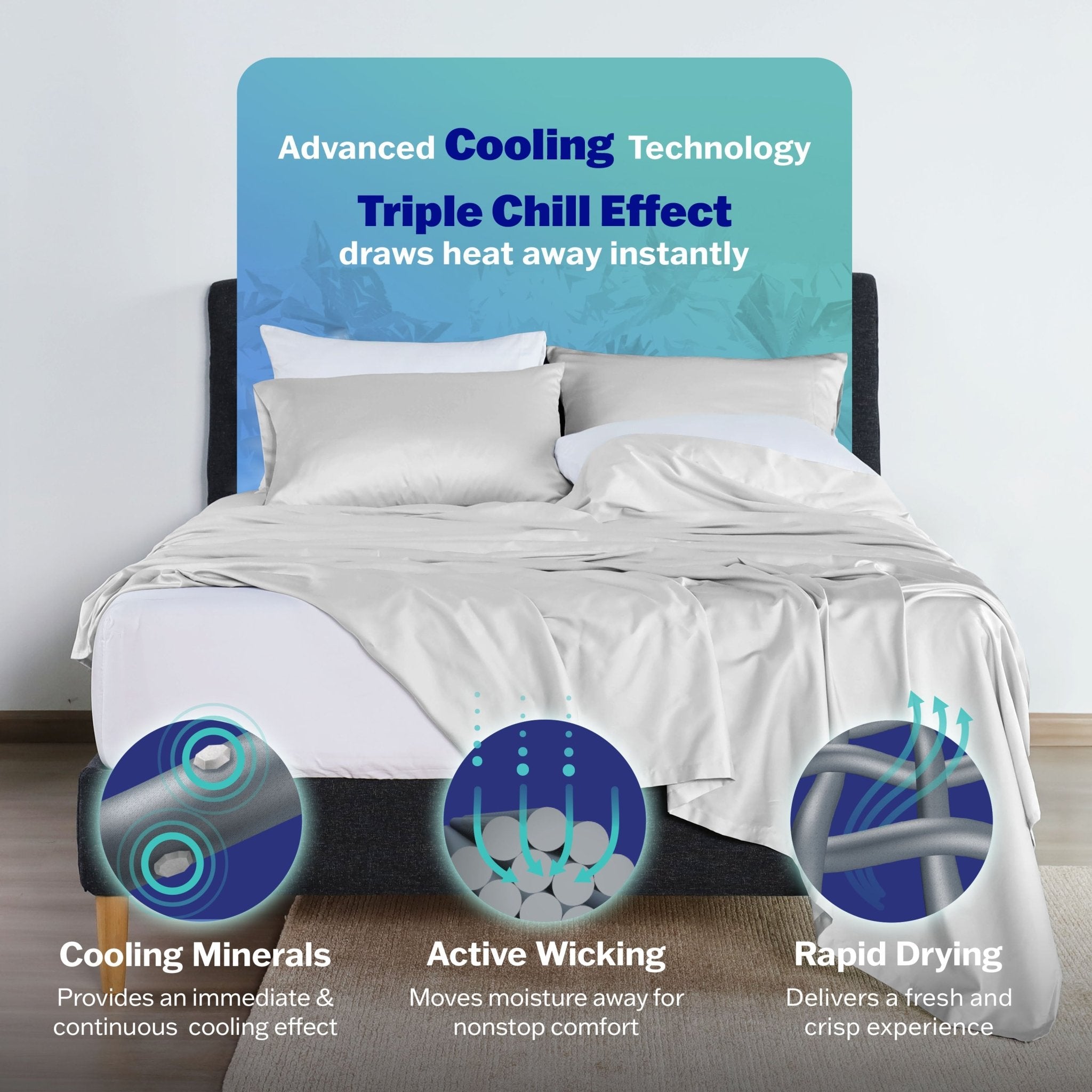 Martex Brrr Cooling Effect Solid Sheet Set