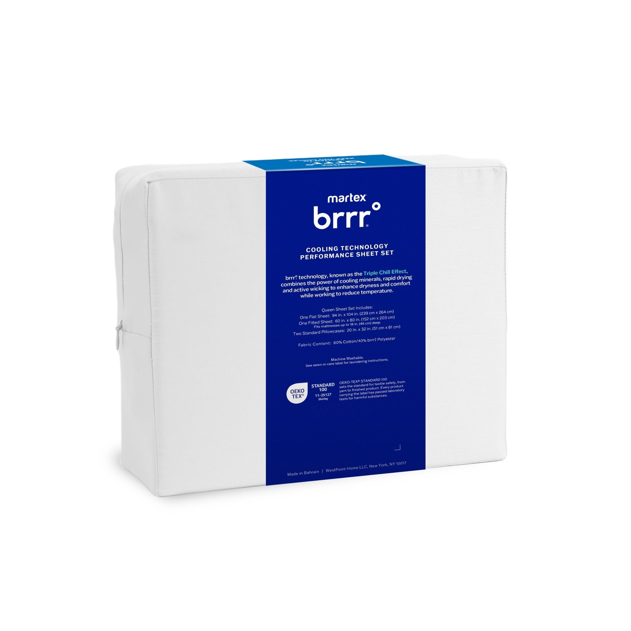 Martex Brrr Cooling Effect Solid Sheet Set