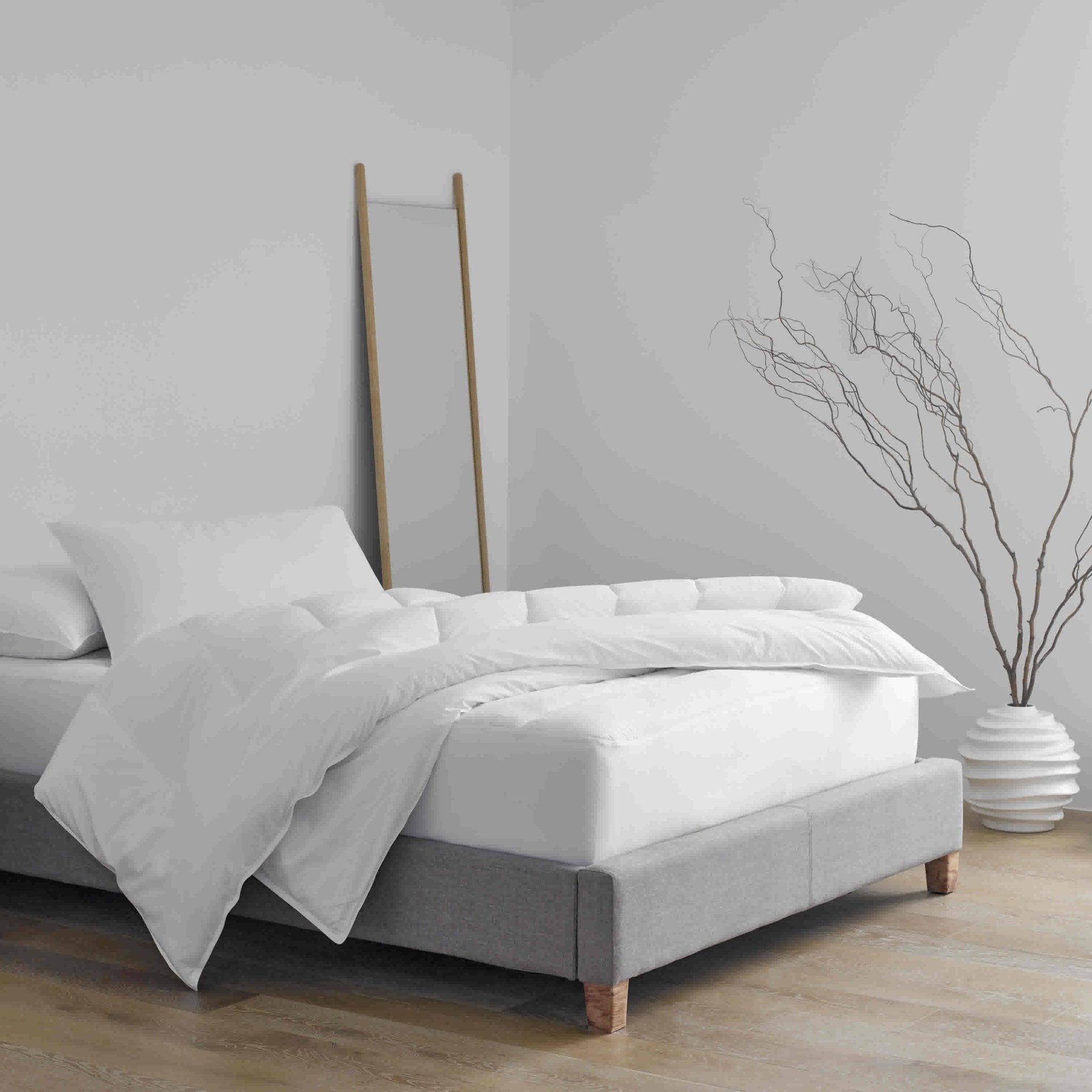 Martex Clean Essentials Standard White Pillow and Pillow Protector Set with SILVERbac