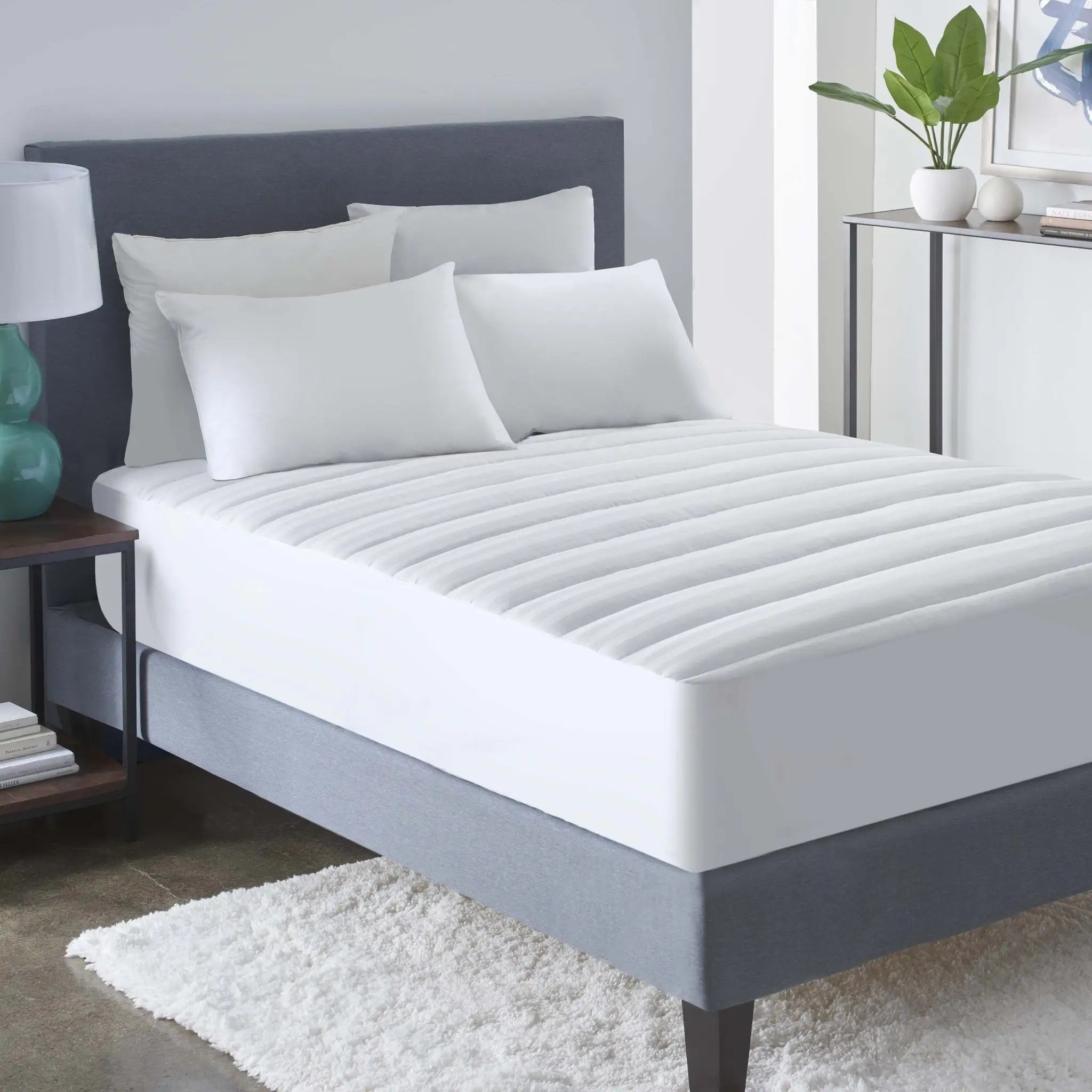 Martex Damask Stripe Pillowtop Mattress Pad