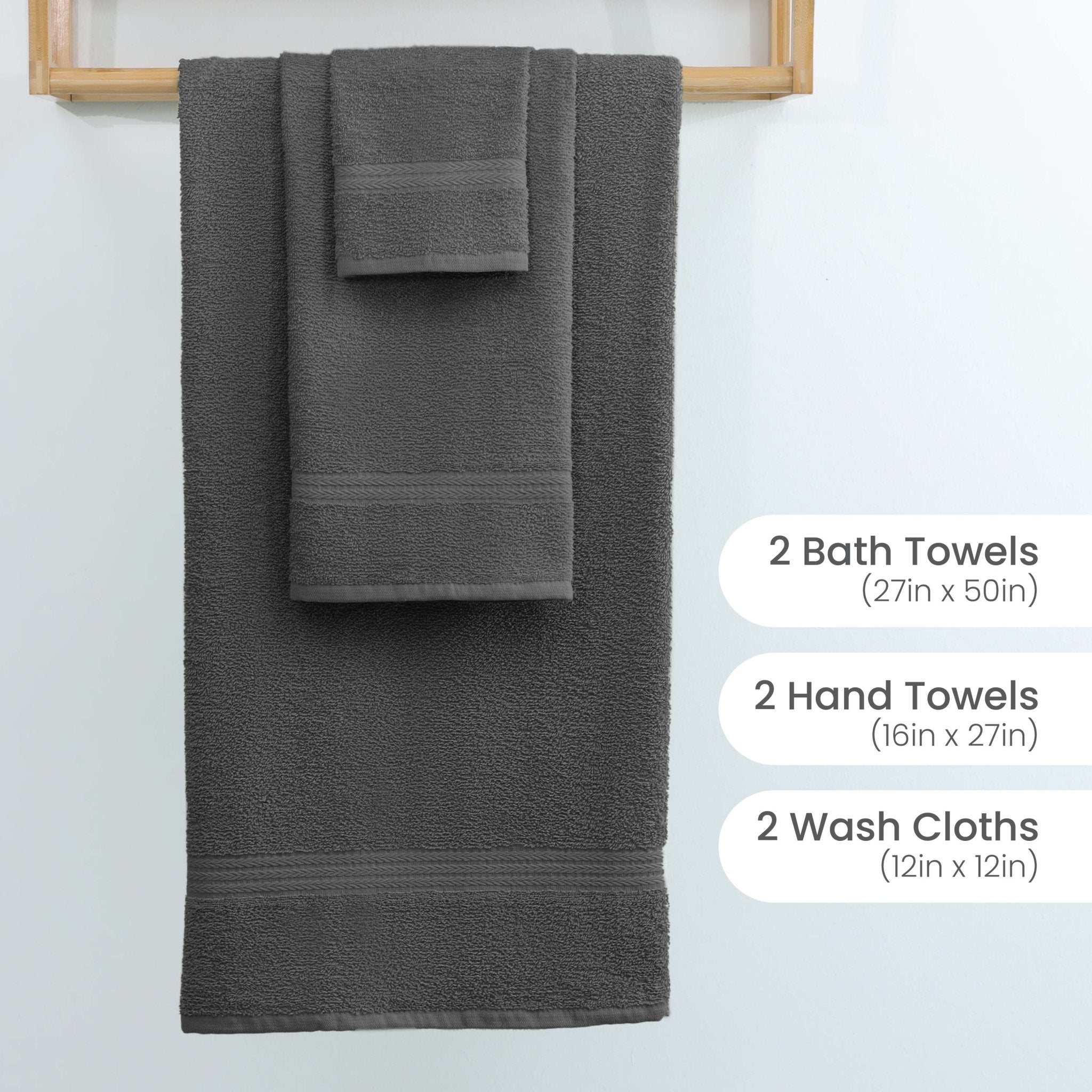 Martex Easy Living Everyday 100% Cotton 6-Piece Towel Set