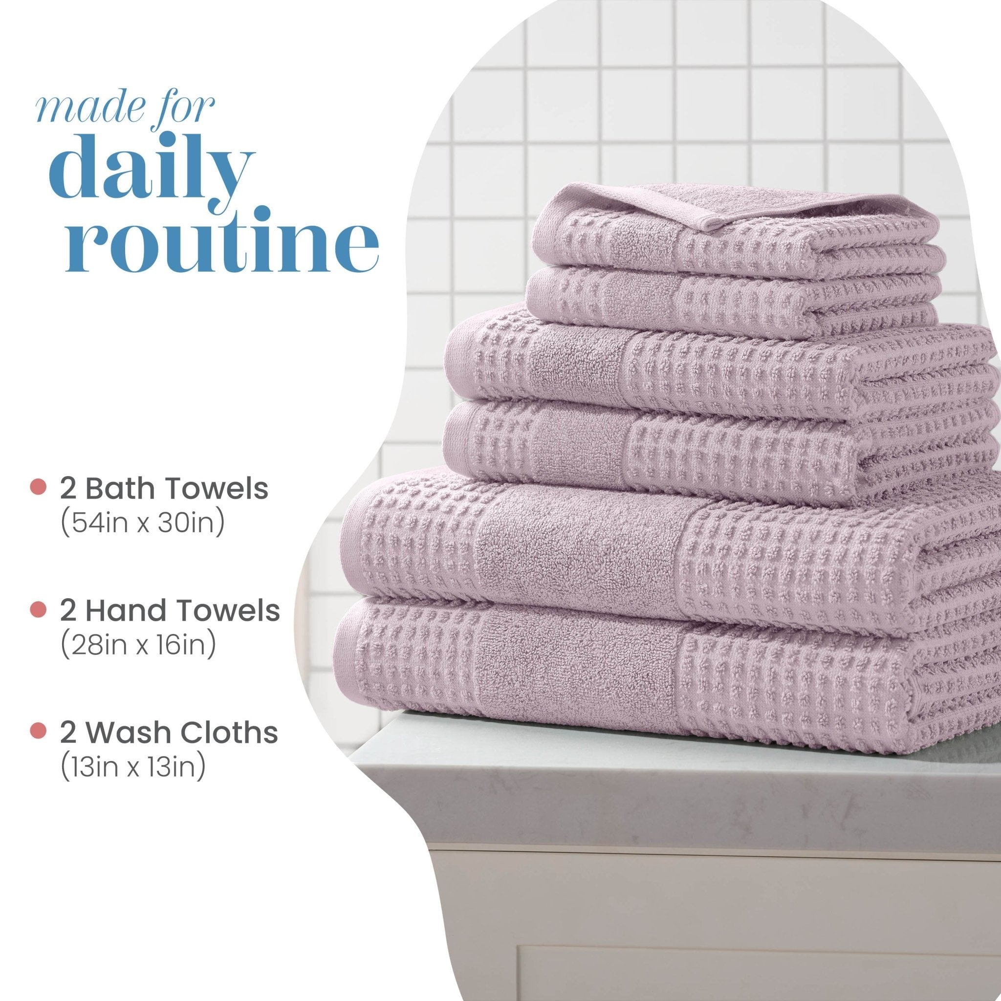 Martex Expression Air Sculpted 100% Cotton 6-Piece Towel Set