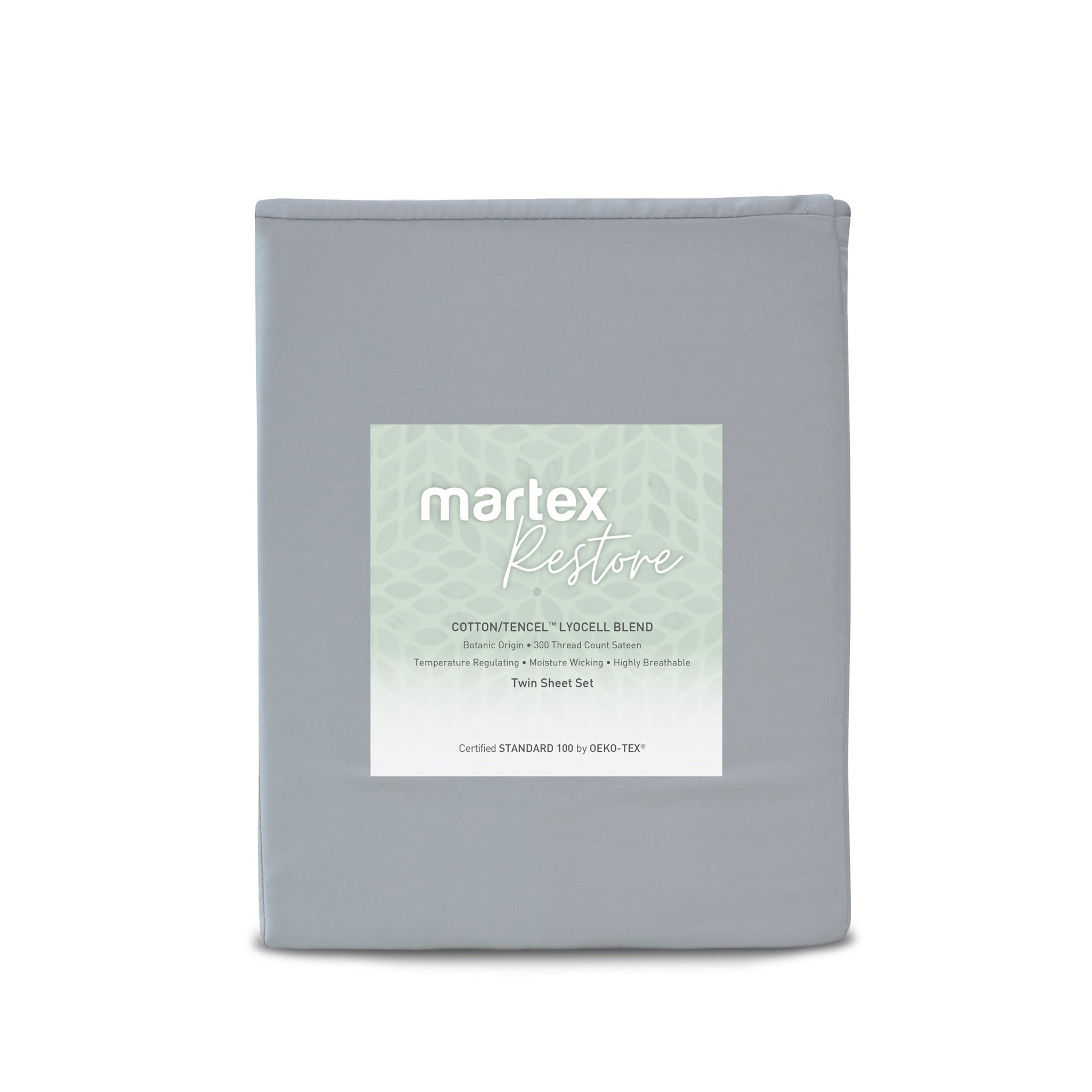 Martex Restore 300 Thread Count Tencel Blend Solid Sheet Set