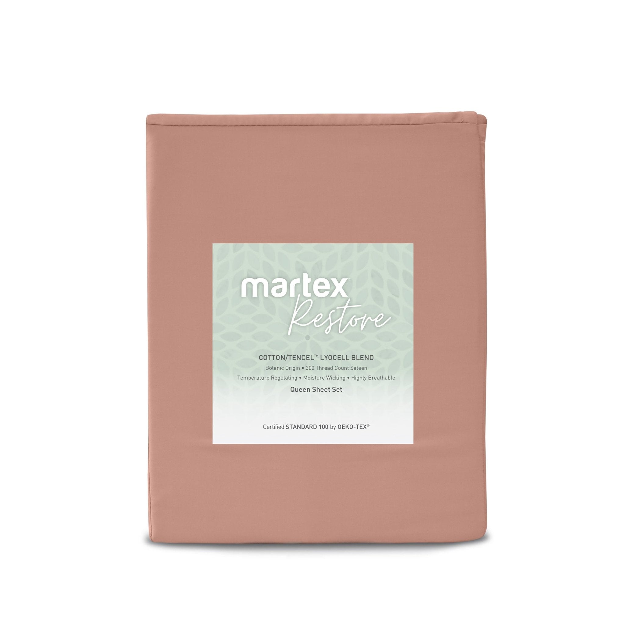 Martex Restore 300 Thread Count Tencel Blend Solid Sheet Set