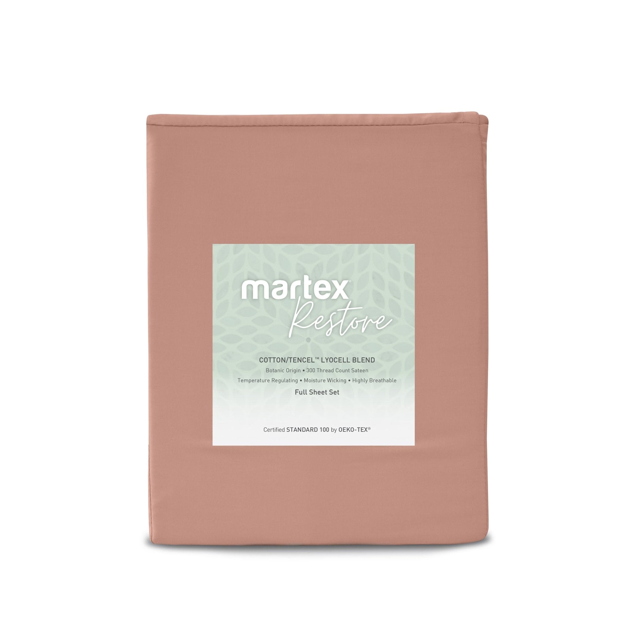 Martex Restore 300 Thread Count Tencel Blend Solid Sheet Set