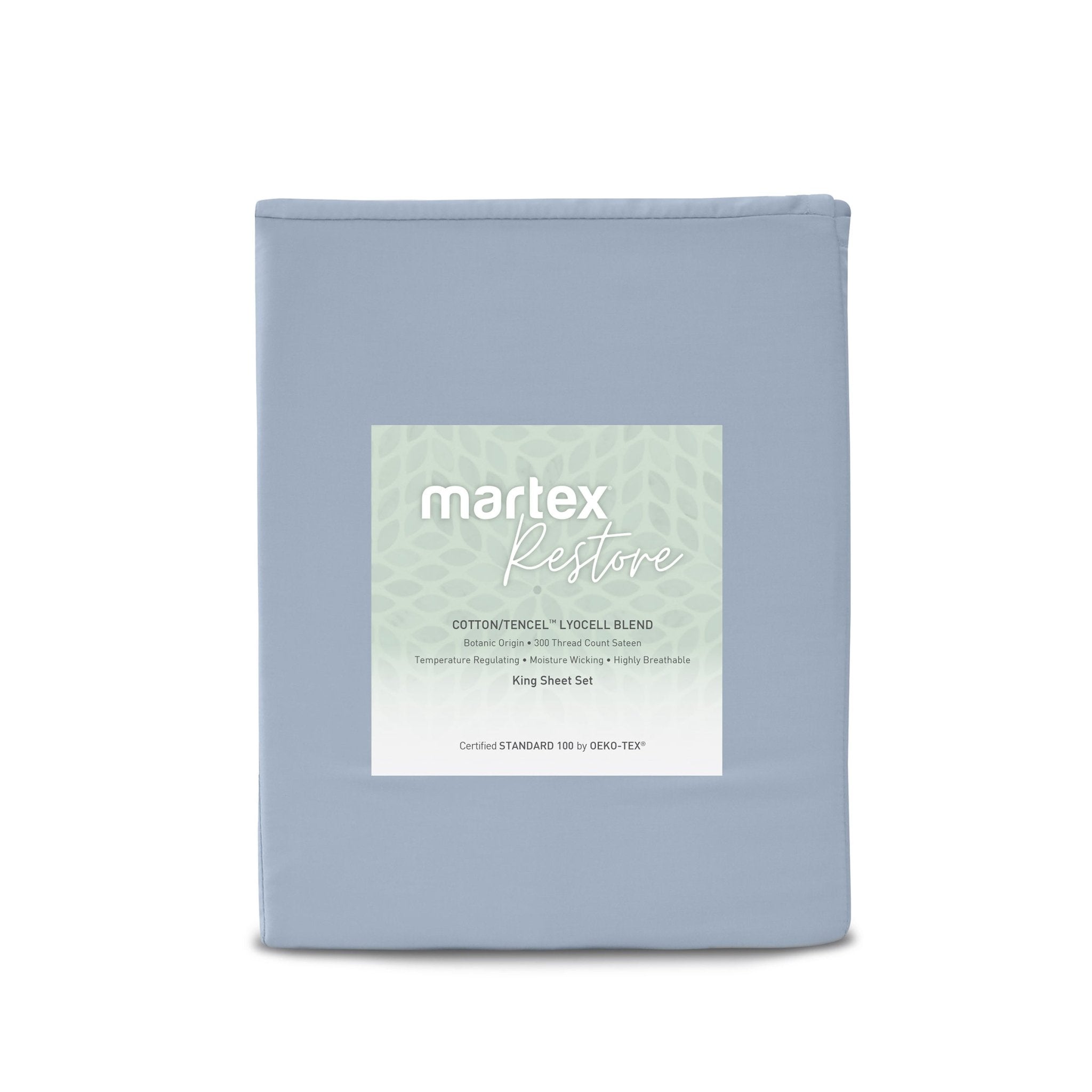Martex Restore 300 Thread Count Tencel Blend Solid Sheet Set