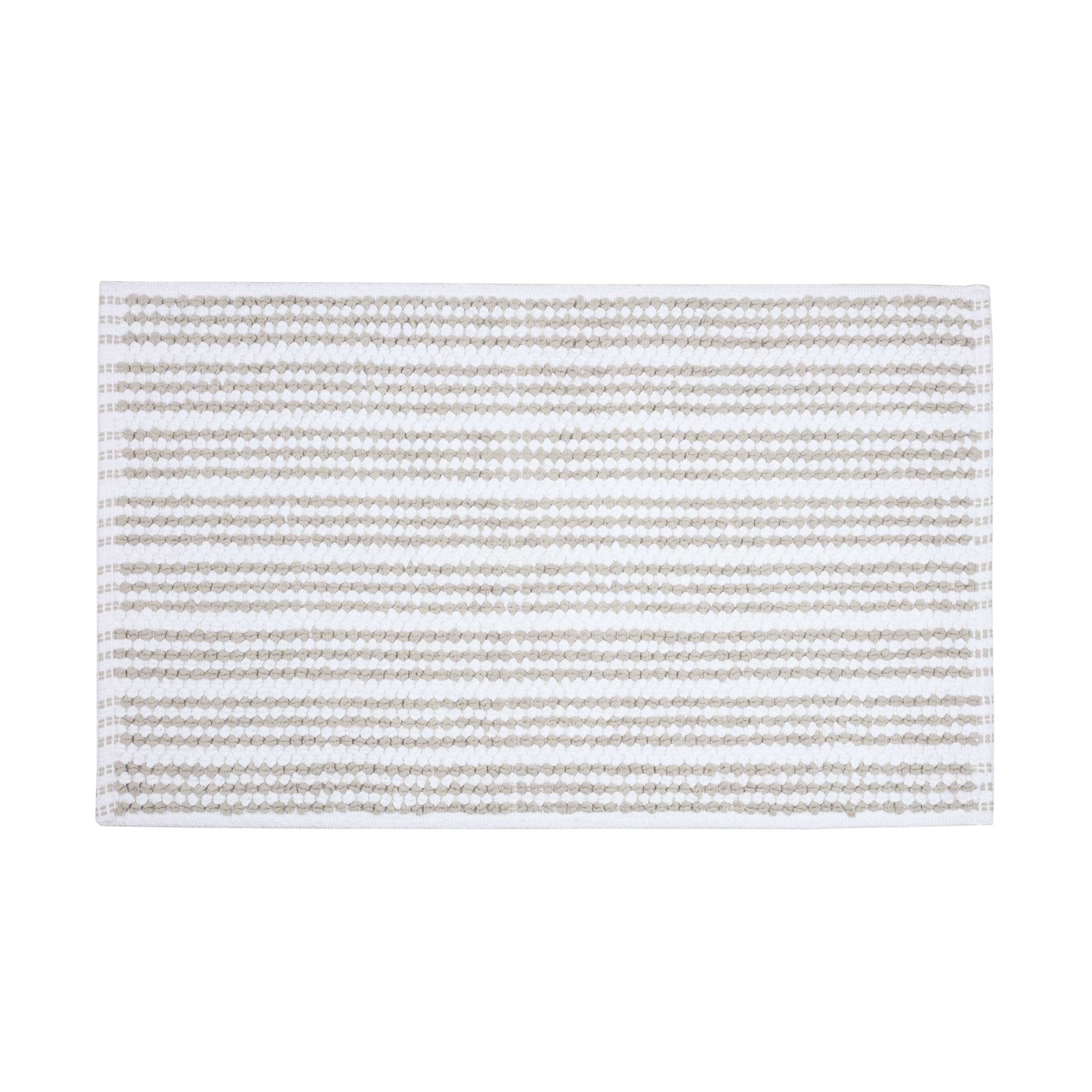 Martex Restore Contrast Stripe 100% Cotton Soft Bath Rug