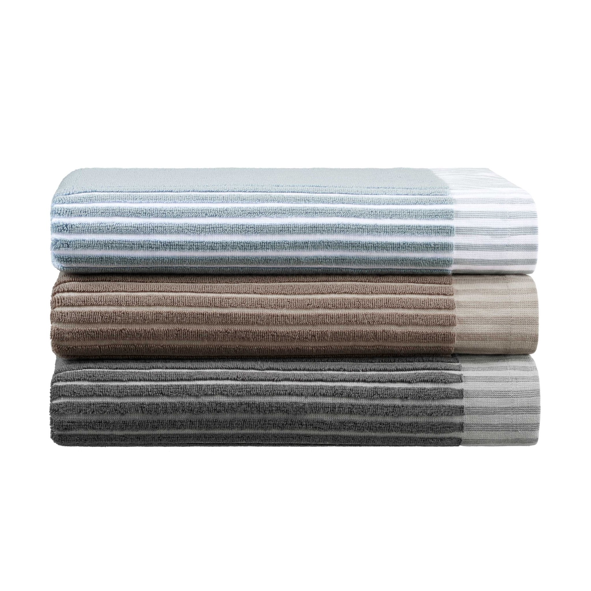 Martex Restore Sculpted Stripe Tencel Blend Ultra Soft Towel