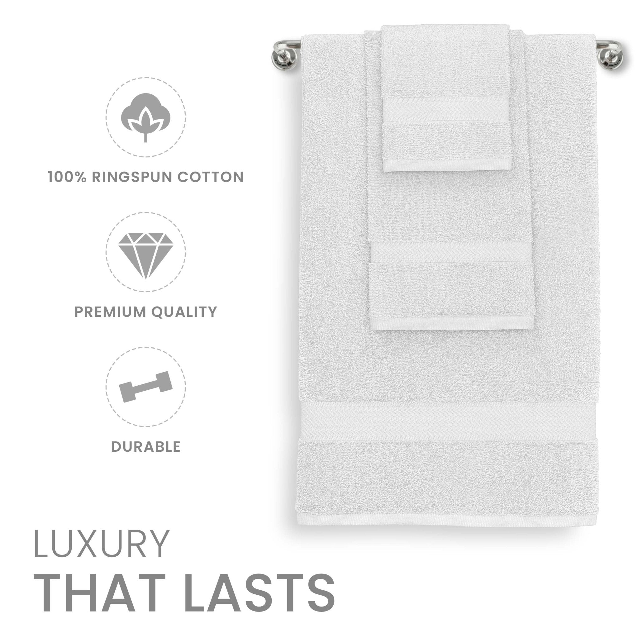 Martex Ringspun 100% Cotton Durable 6-Piece Towel Set
