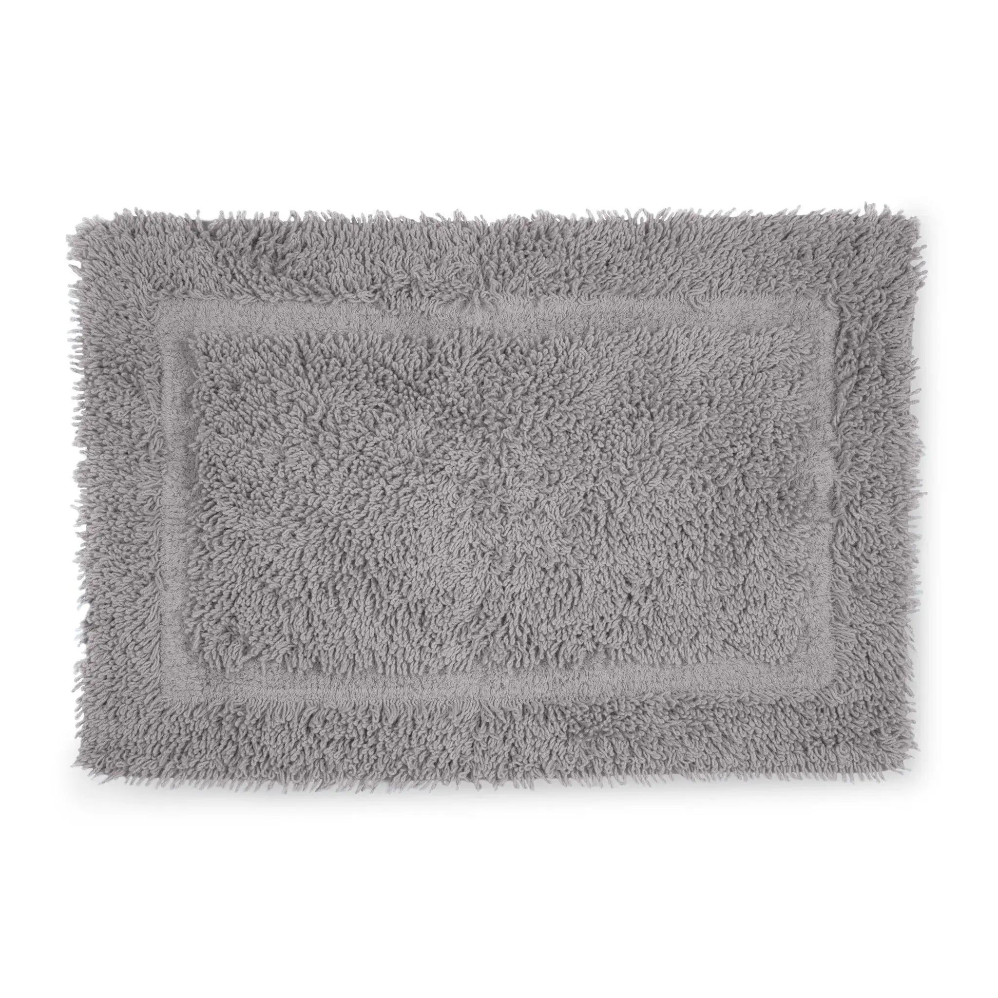 Silver bath rug on a white background
