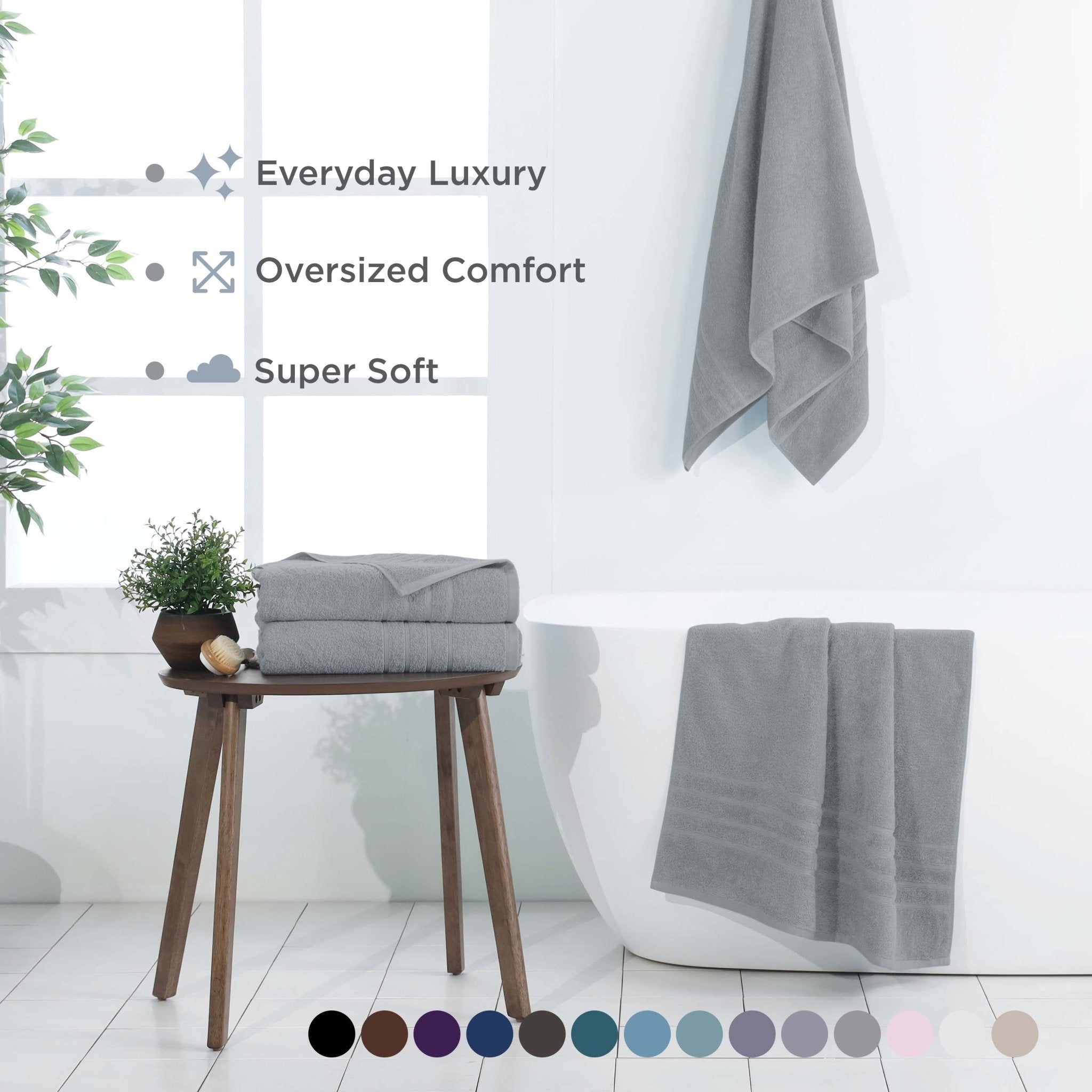 Martex Ultimate 100% Cotton Solid 2-Piece Bath Sheet Set