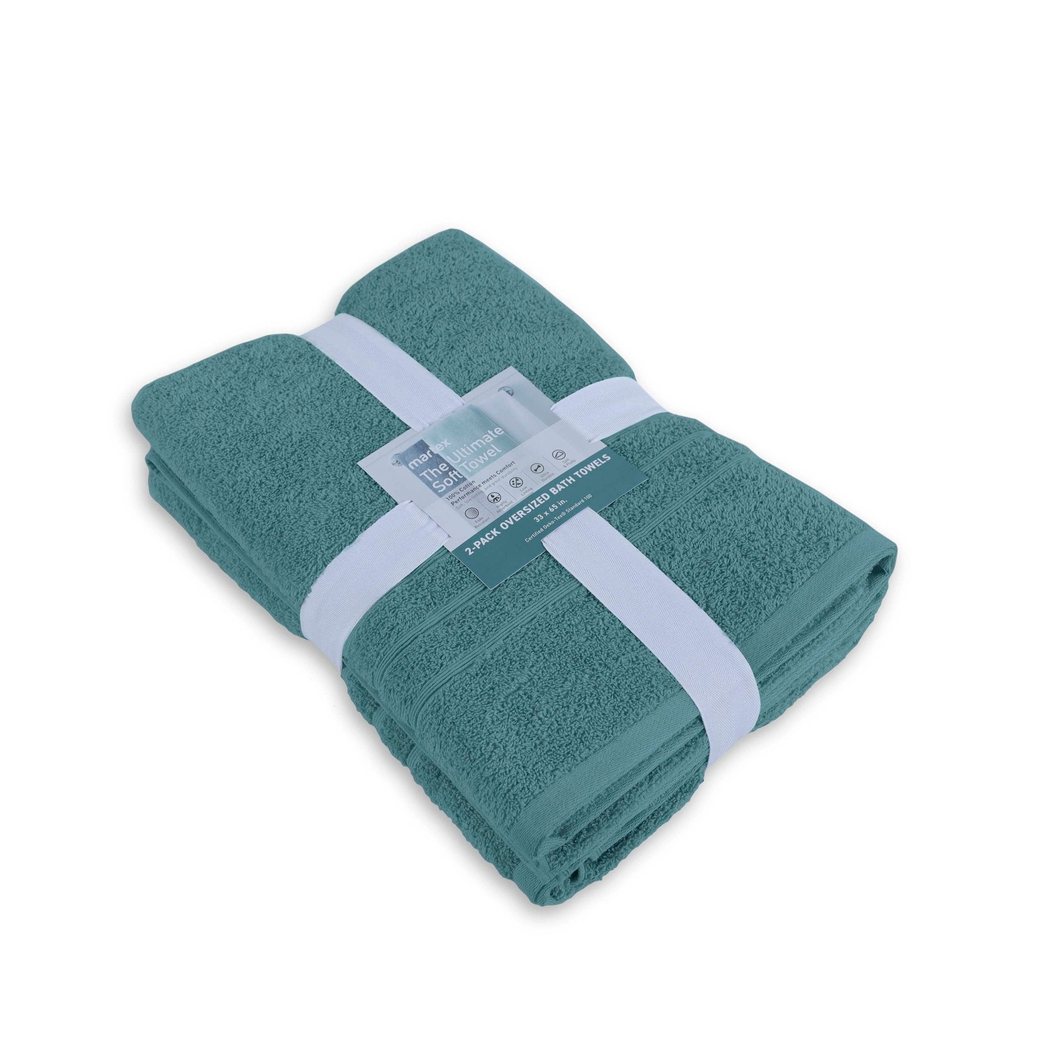 Martex Ultimate 100% Cotton Solid 2-Piece Bath Sheet Set
