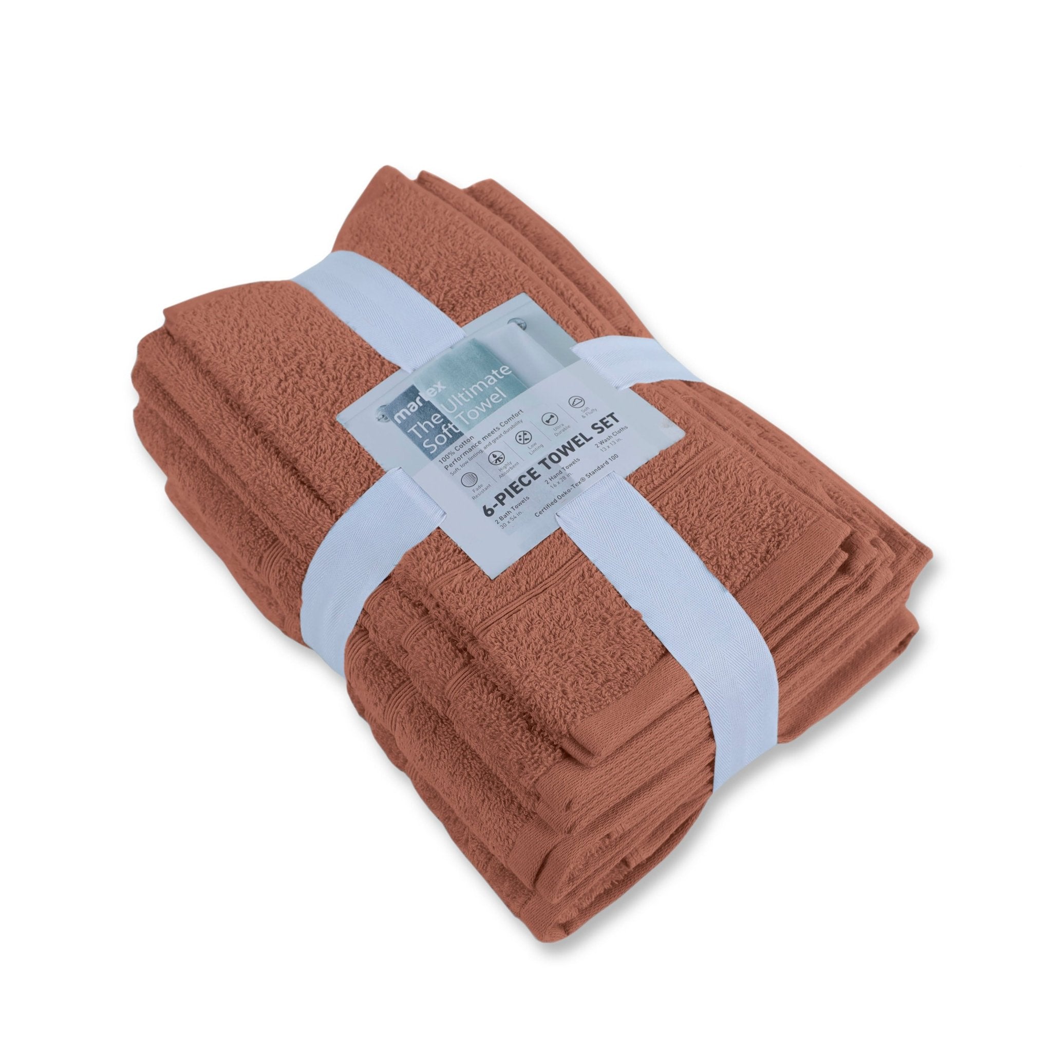 Martex Ultimate 100% Cotton Solid 6-Piece Towel Set