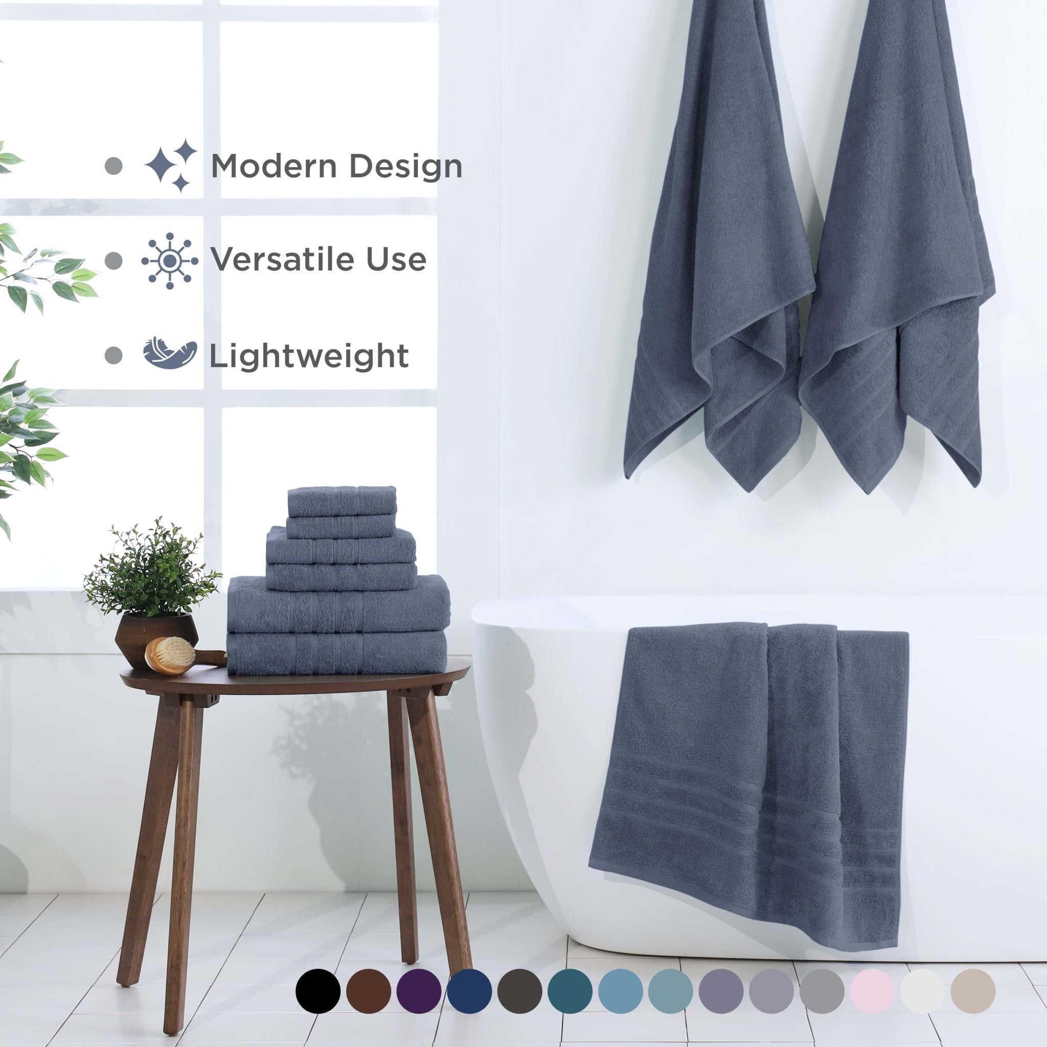 Martex Ultimate 100% Cotton Solid 6-Piece Towel Set
