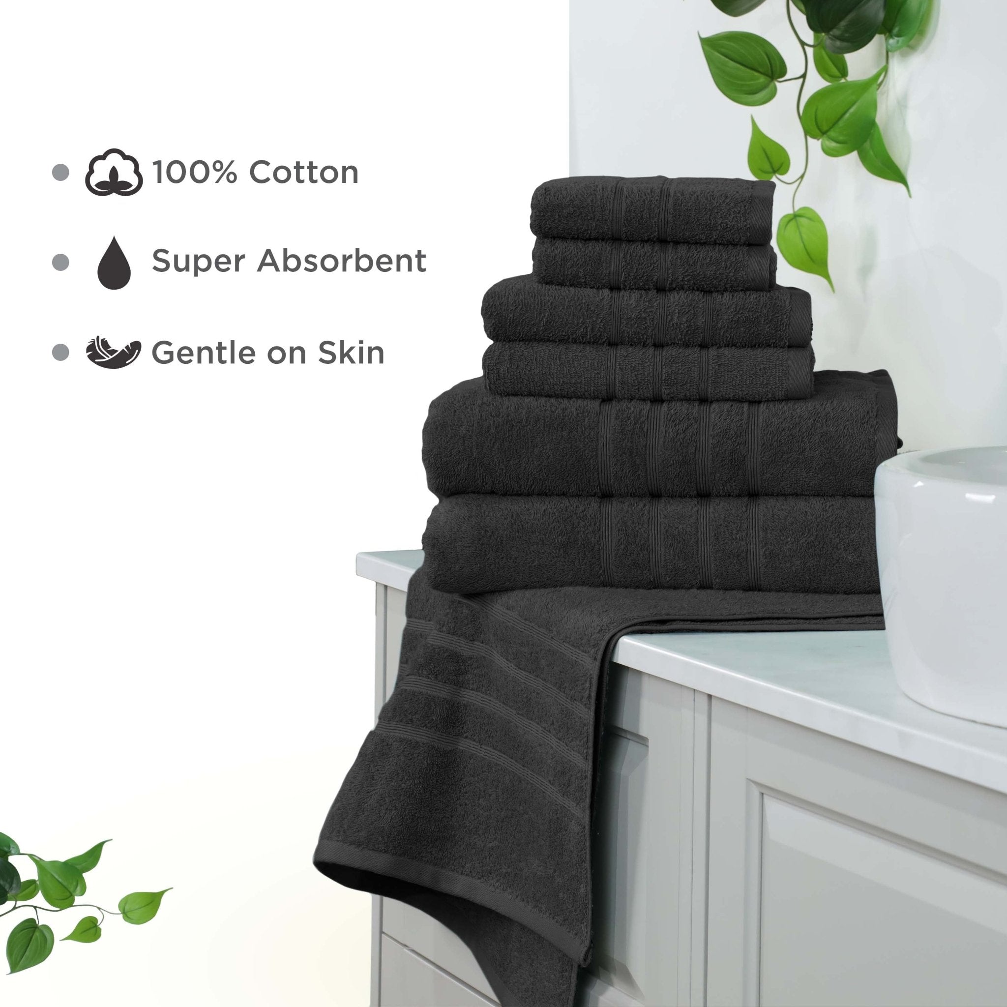 Martex Ultimate 100% Cotton Solid 6-Piece Towel Set