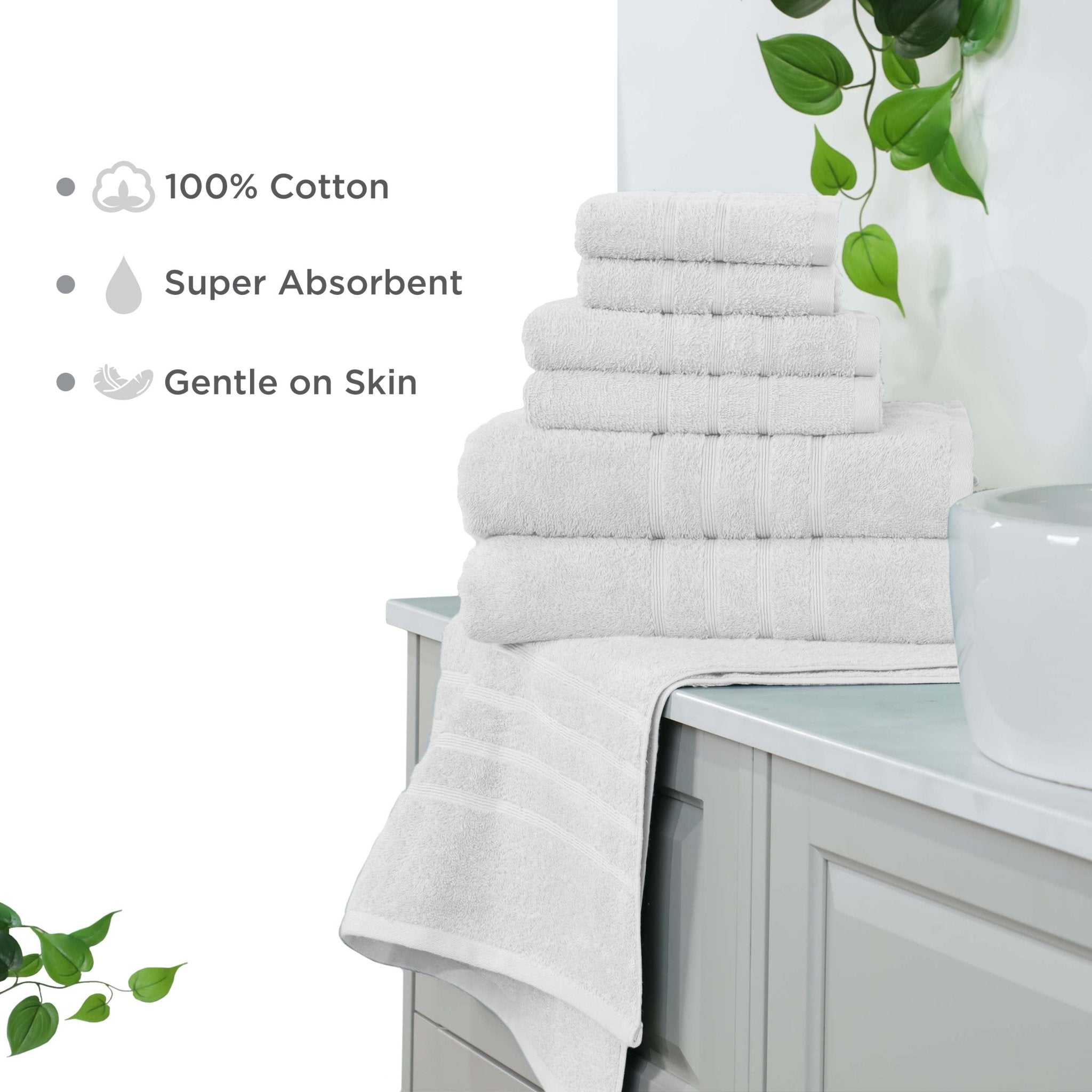 Martex Ultimate 100% Cotton Solid 6-Piece Towel Set