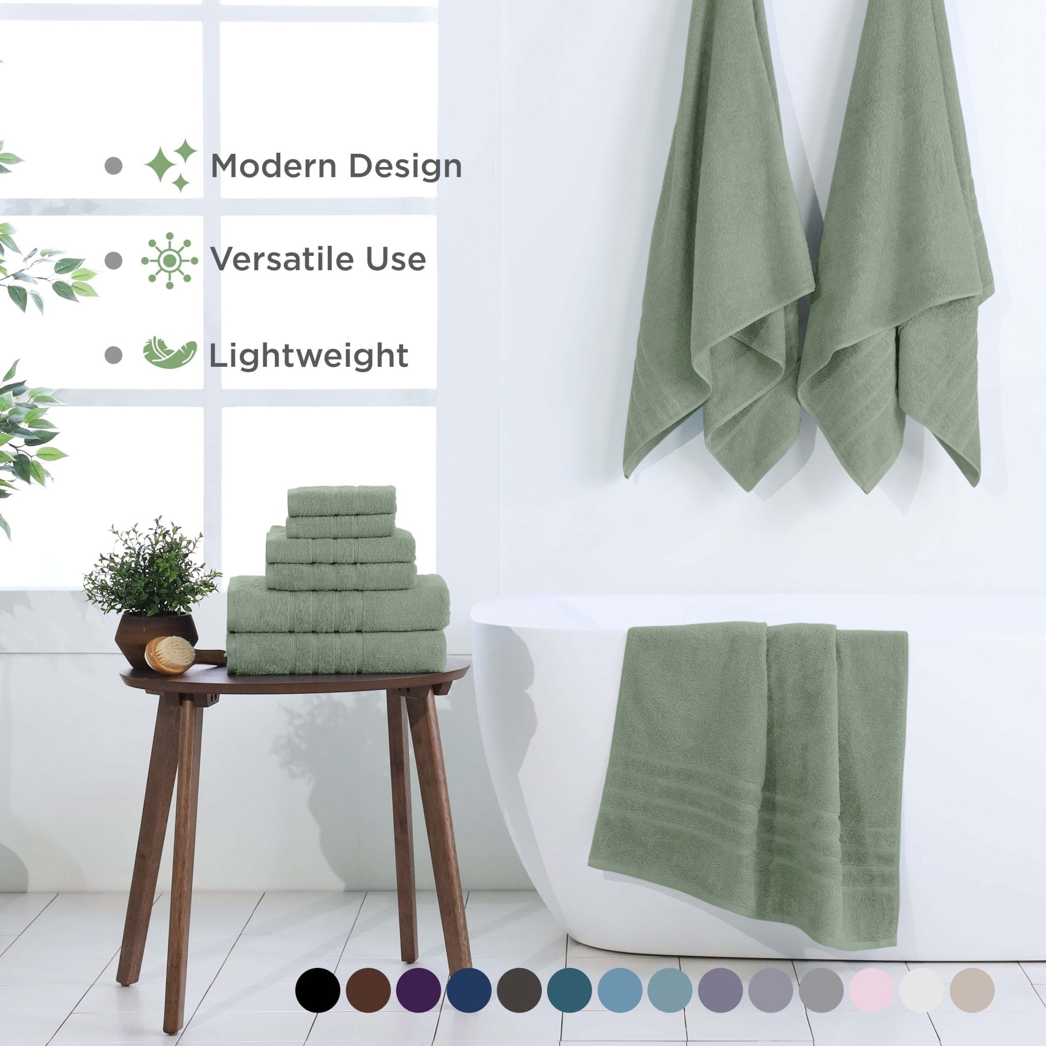 Martex Ultimate 100% Cotton Solid 6-Piece Towel Set