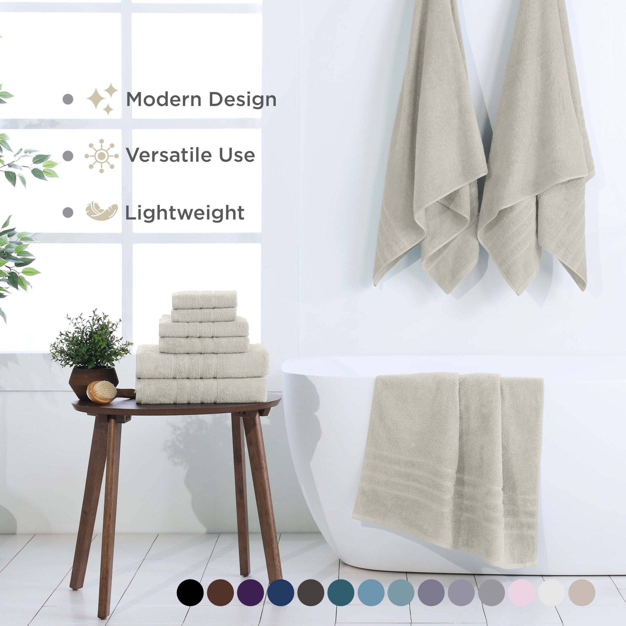 Martex Ultimate 100% Cotton Solid 6-Piece Towel Set