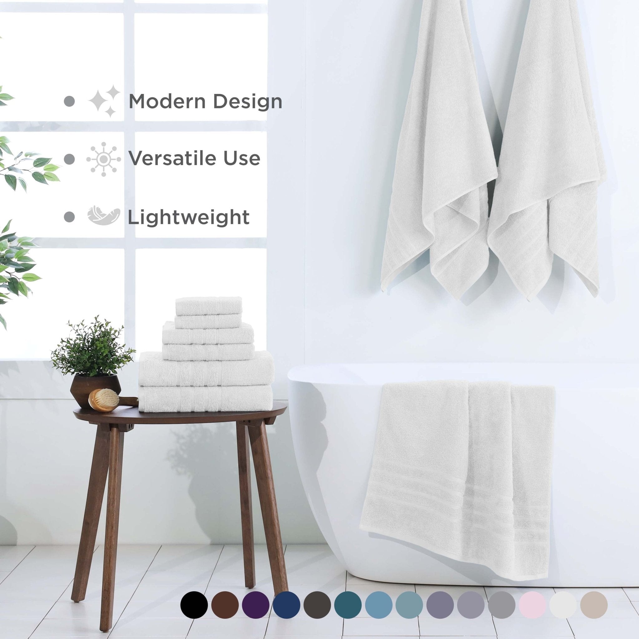Martex Ultimate 100% Cotton Solid 6-Piece Towel Set