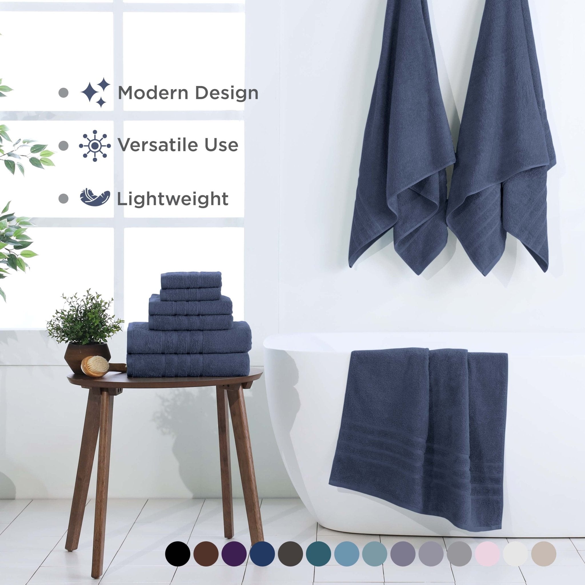 Martex Ultimate 100% Cotton Solid 6-Piece Towel Set