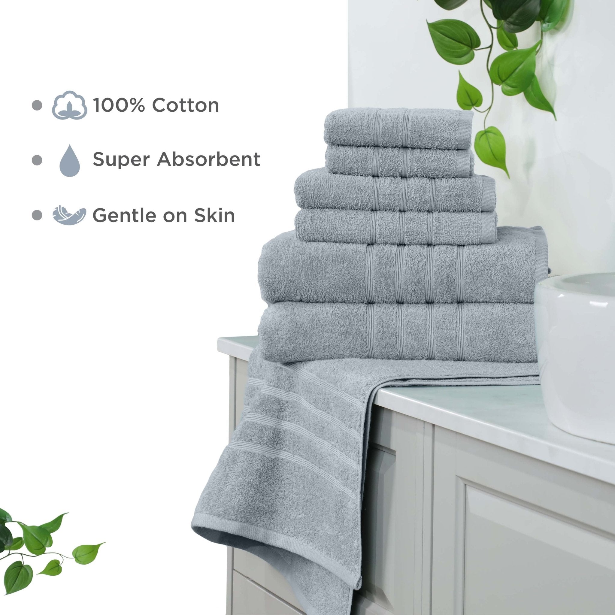 Martex Ultimate 100% Cotton Solid 6-Piece Towel Set