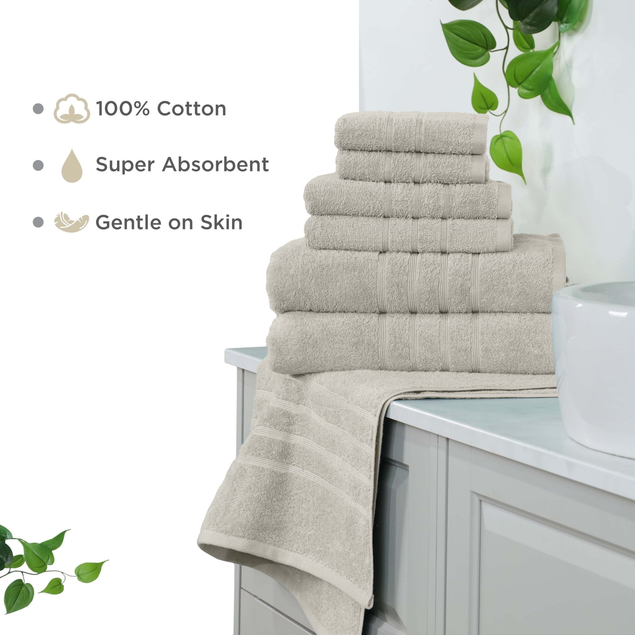Martex Ultimate 100% Cotton Solid 6-Piece Towel Set