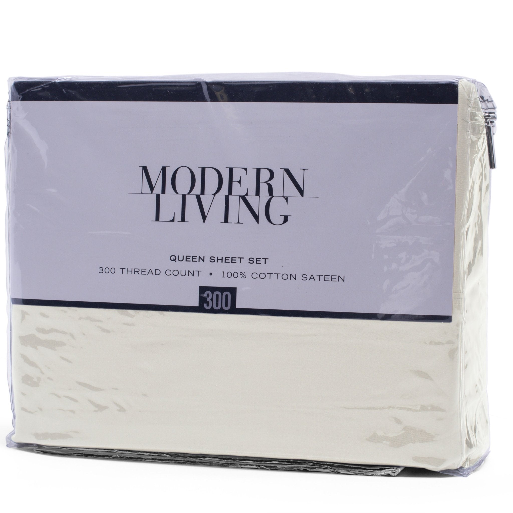 Modern Living Solid Color 300 Thread Count 100% Cotton Sateen Sheet Set