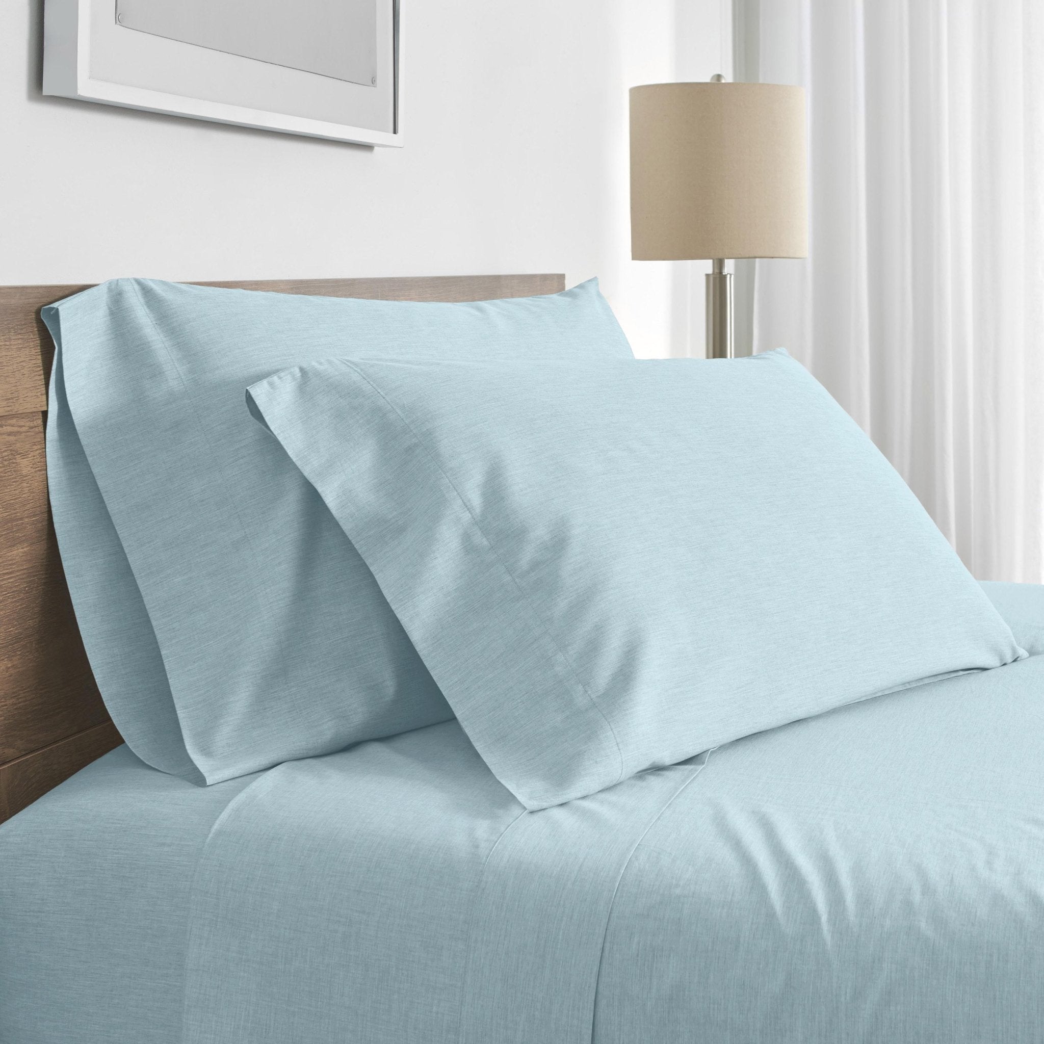 Modern Living Solid Color 300 Thread Count 100% Cotton Sateen Sheet Set