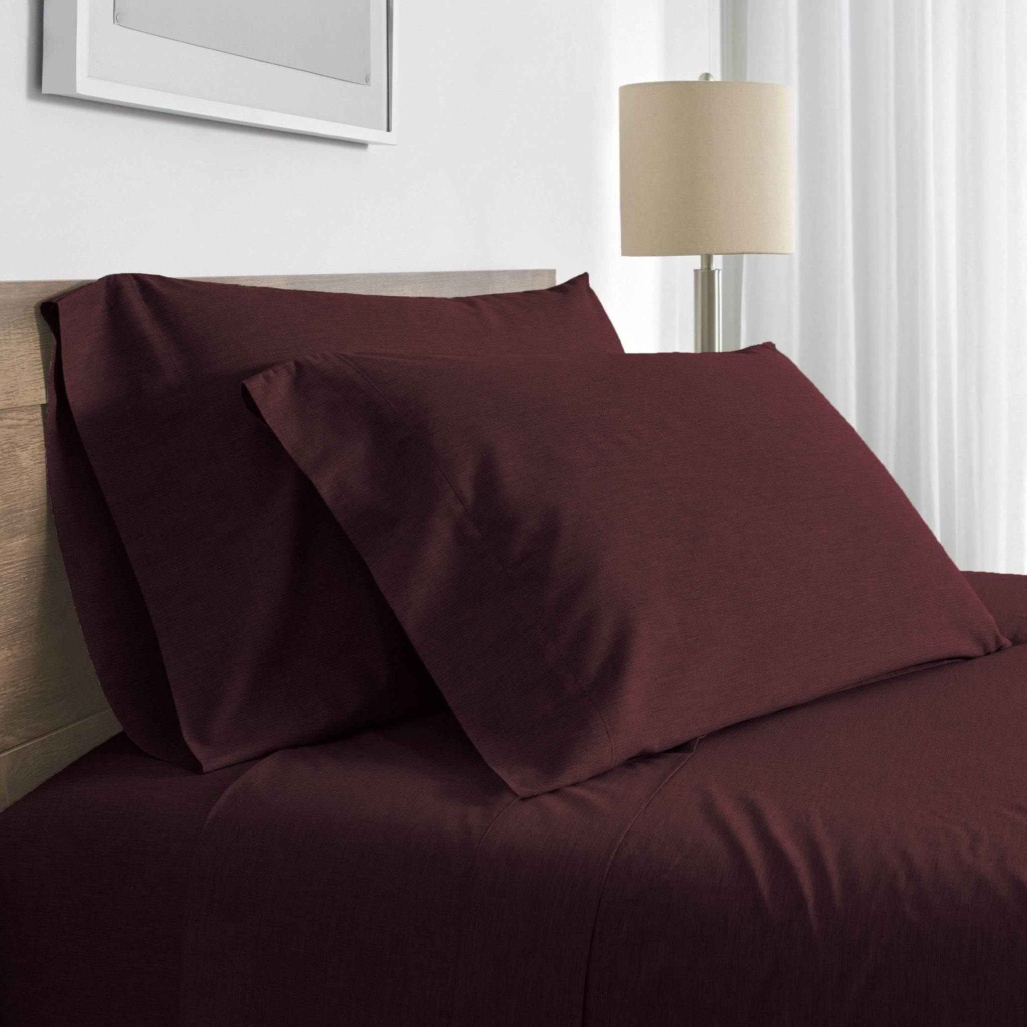 Modern Living Solid Color 300 Thread Count 100% Cotton Sateen Sheet Set