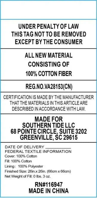Southern Tide Ashley Harbor Aqua Quilt and Euro