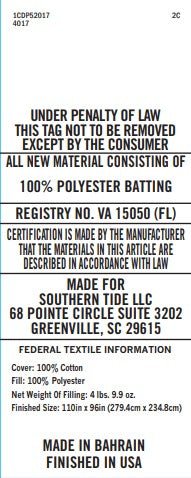 Text label on a product with legal and manufacturing information.