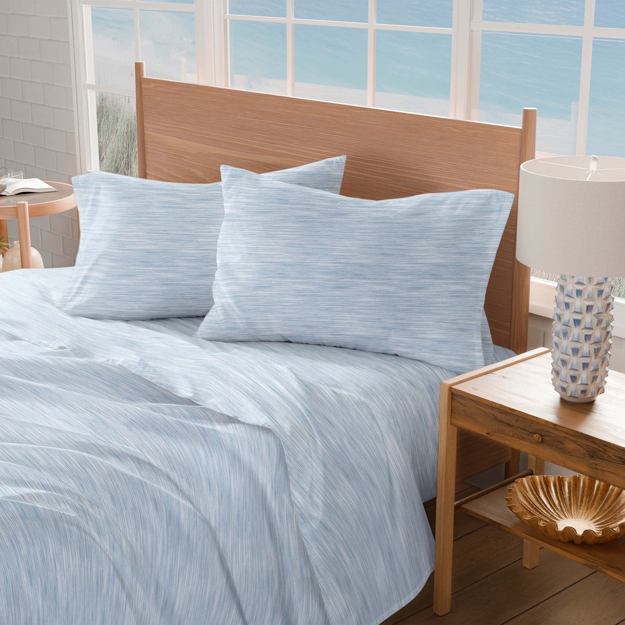 Southern Tide Distressed Stripe Blue Sheet Set