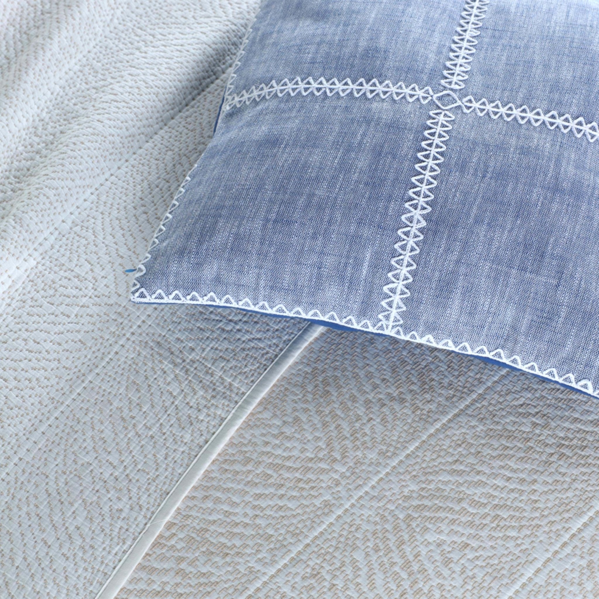 Southern Tide Isla Square Navy Decorative Pillow