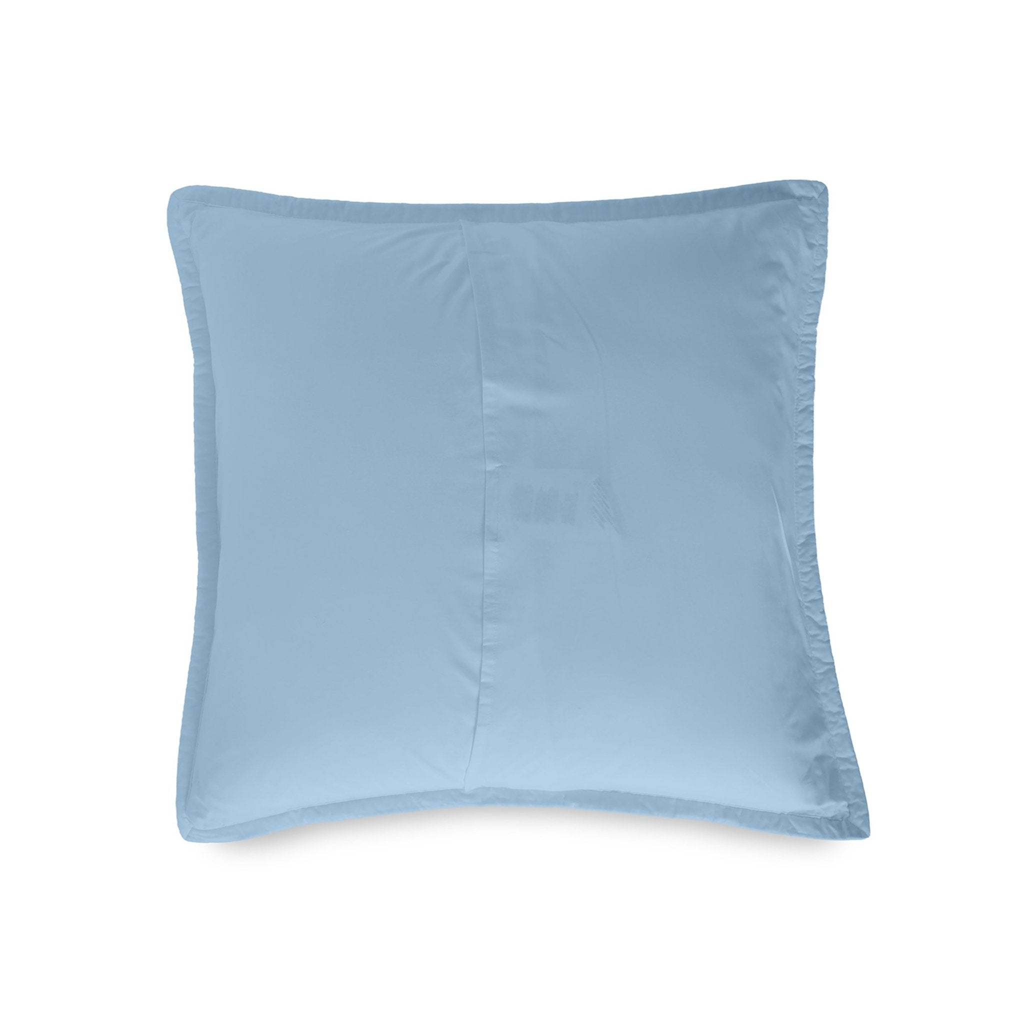Light blue sham on a white background, showing the reverse side.