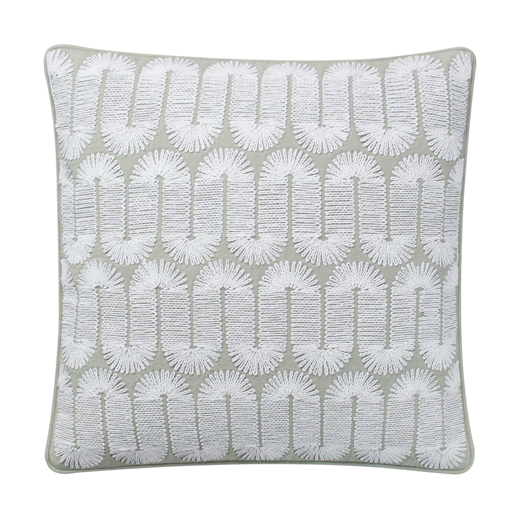 Southern Tide Oceanside 100% Cotton Square Gray/White Decorative Pillow